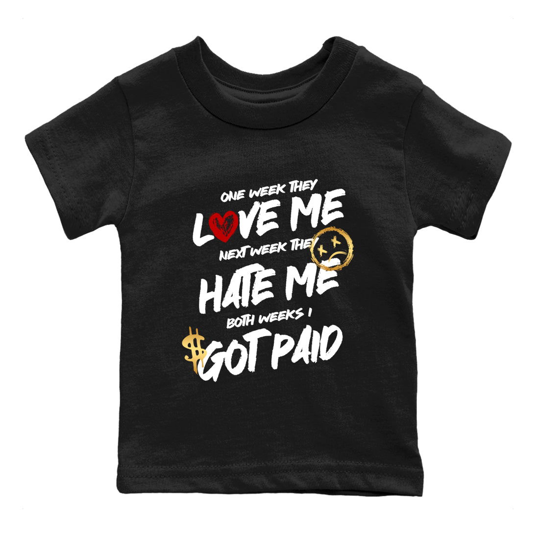 Sneaker match tees – Sneaker Tees To Match Air Jordan 12 Taxi Shoes – I Got Paid Kids T-Shirt Black 2