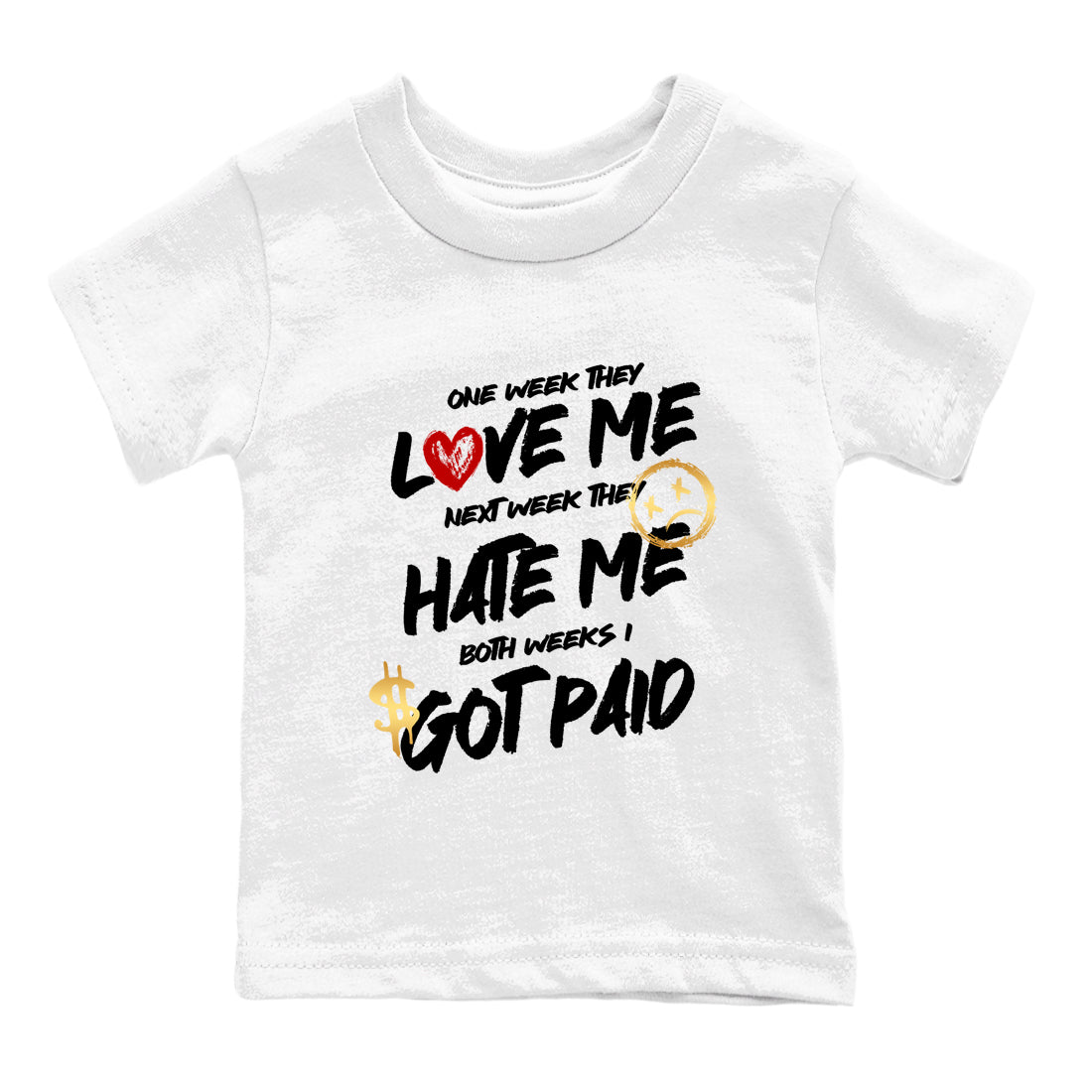 Sneaker match tees – Sneaker Tees To Match Air Jordan 12 Taxi Shoes – I Got Paid Kids T-Shirt White 2