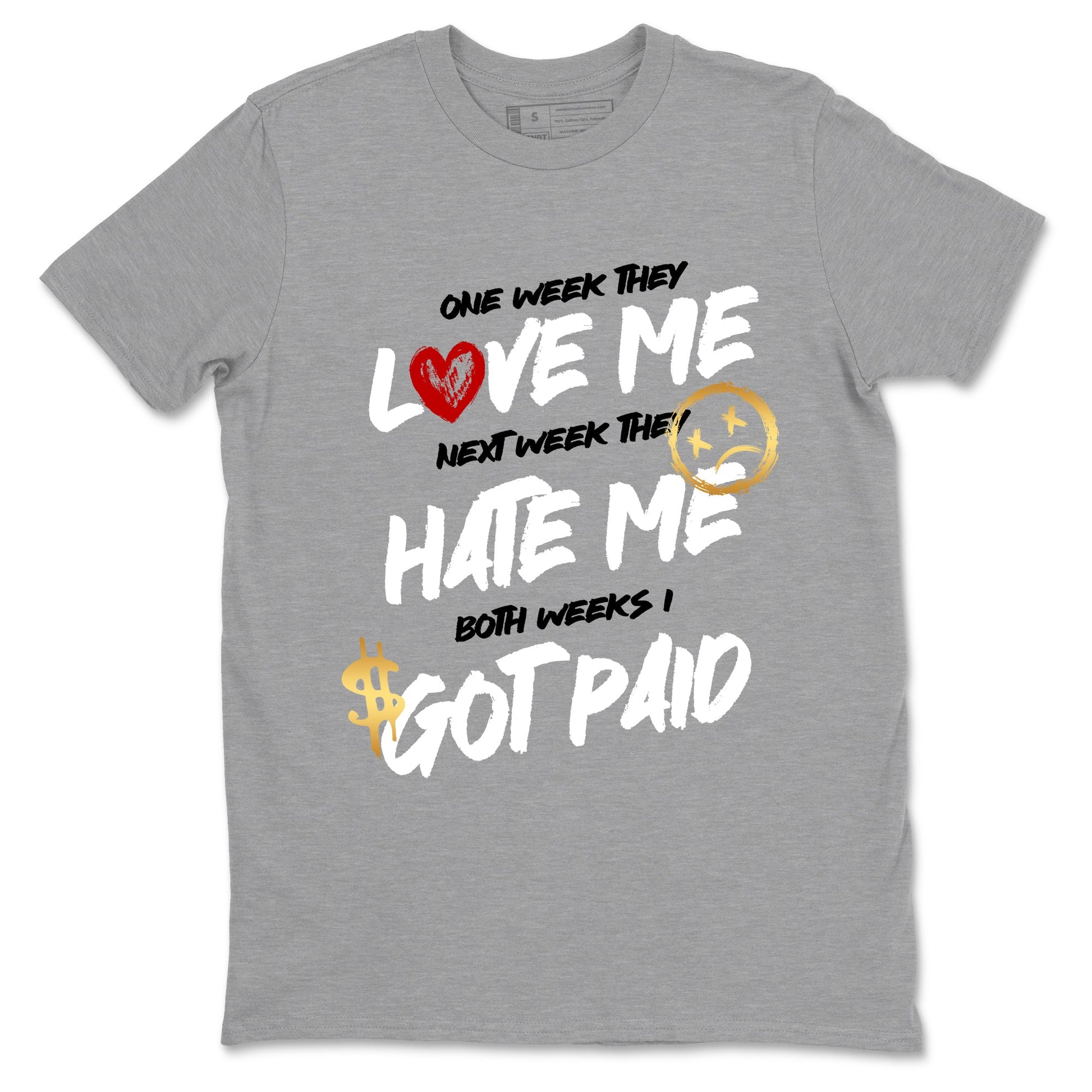 Sneaker match tees – Sneaker Tees To Match Air Jordan 12 Taxi Shoes – I Got Paid Tee Heather Grey 2