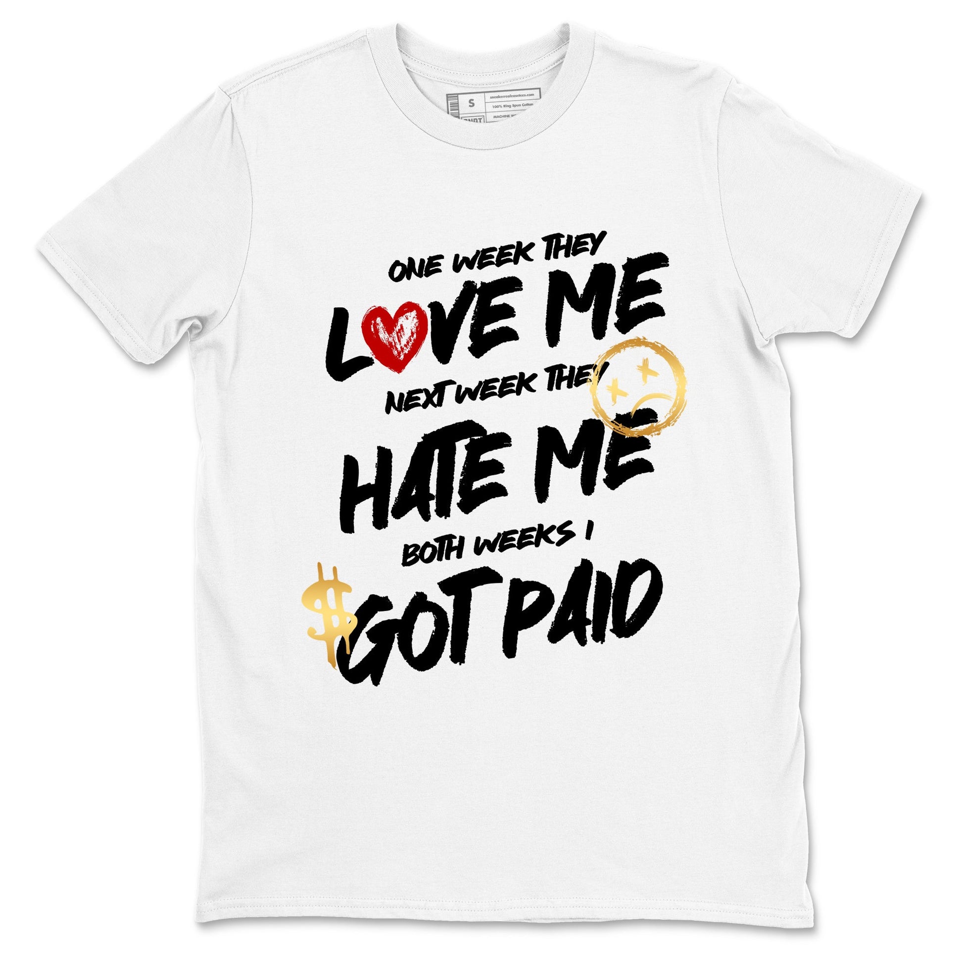 Sneaker match tees – Sneaker Tees To Match Air Jordan 12 Taxi Shoes – I Got Paid Tee White 2
