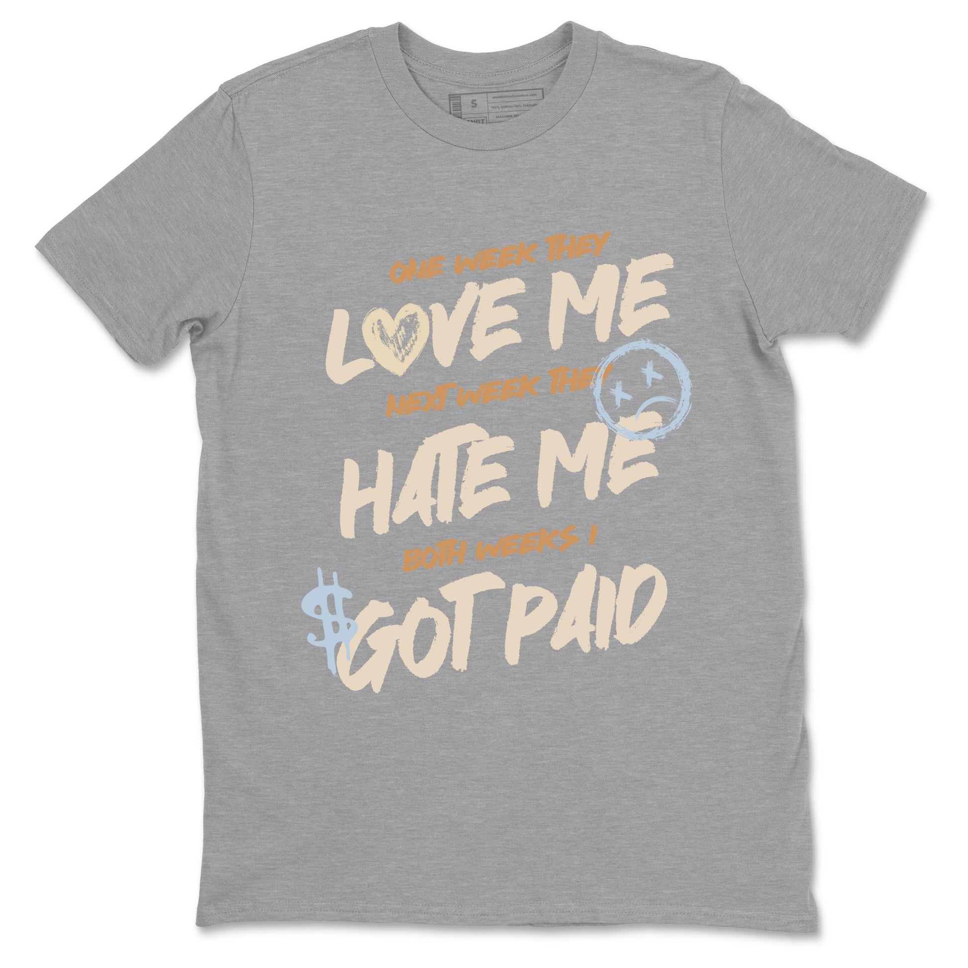 Sneaker match tees – Sneaker Tees To Match Air Jordan 3 Champagne and Oysters Shoes – I Got Paid Tee Heather Grey 2