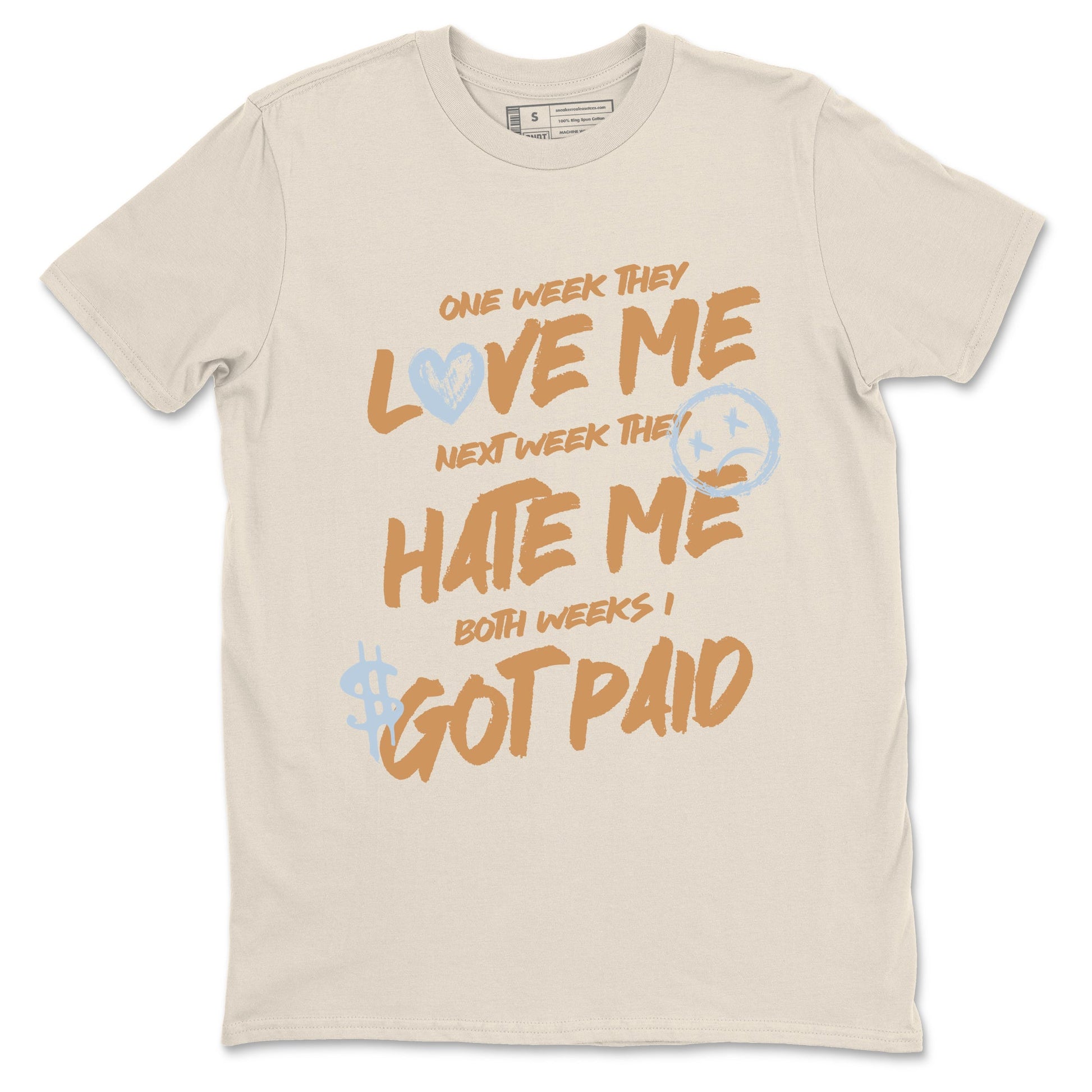 Sneaker match tees – Sneaker Tees To Match Air Jordan 3 Champagne and Oysters Shoes – I Got Paid Tee Natural 2