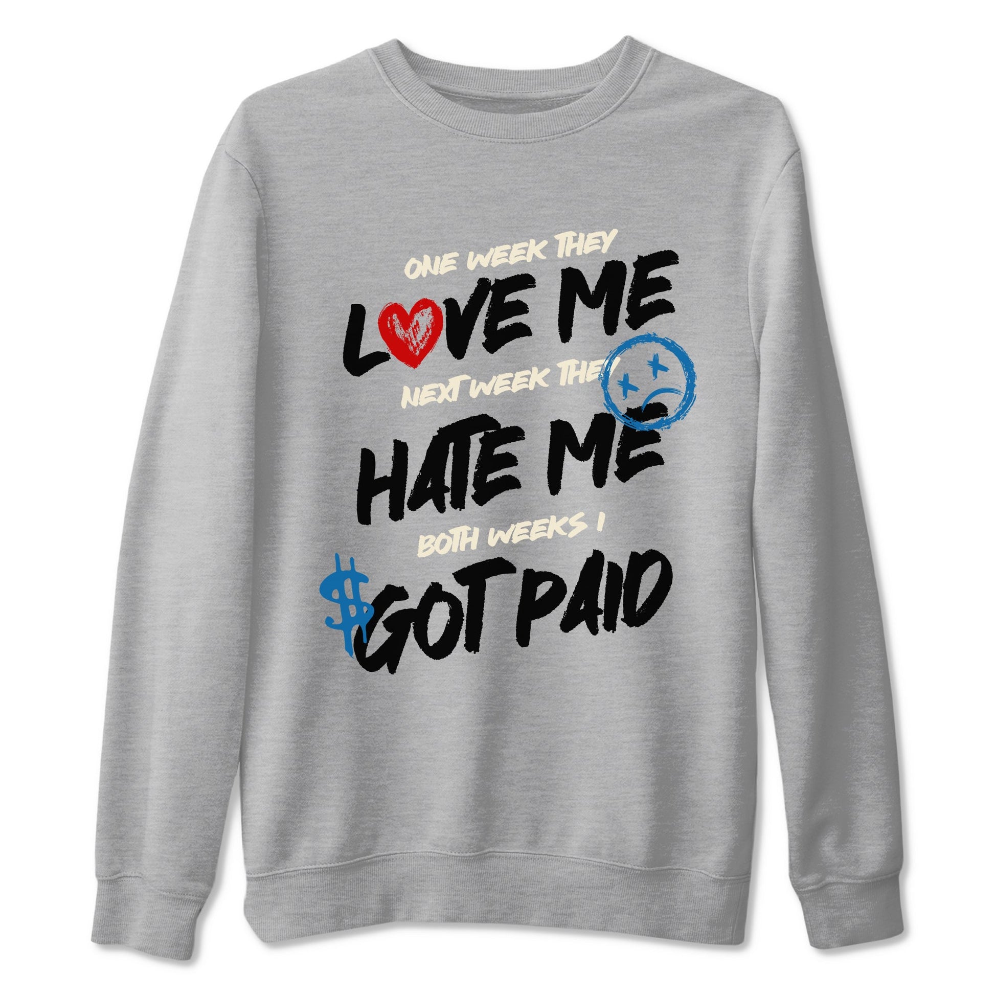 I Got Paid sneaker match t-shirt styled to complete your fit with the Air Jordan 3 Rare Air sneakers, shown in Heather Grey 2.