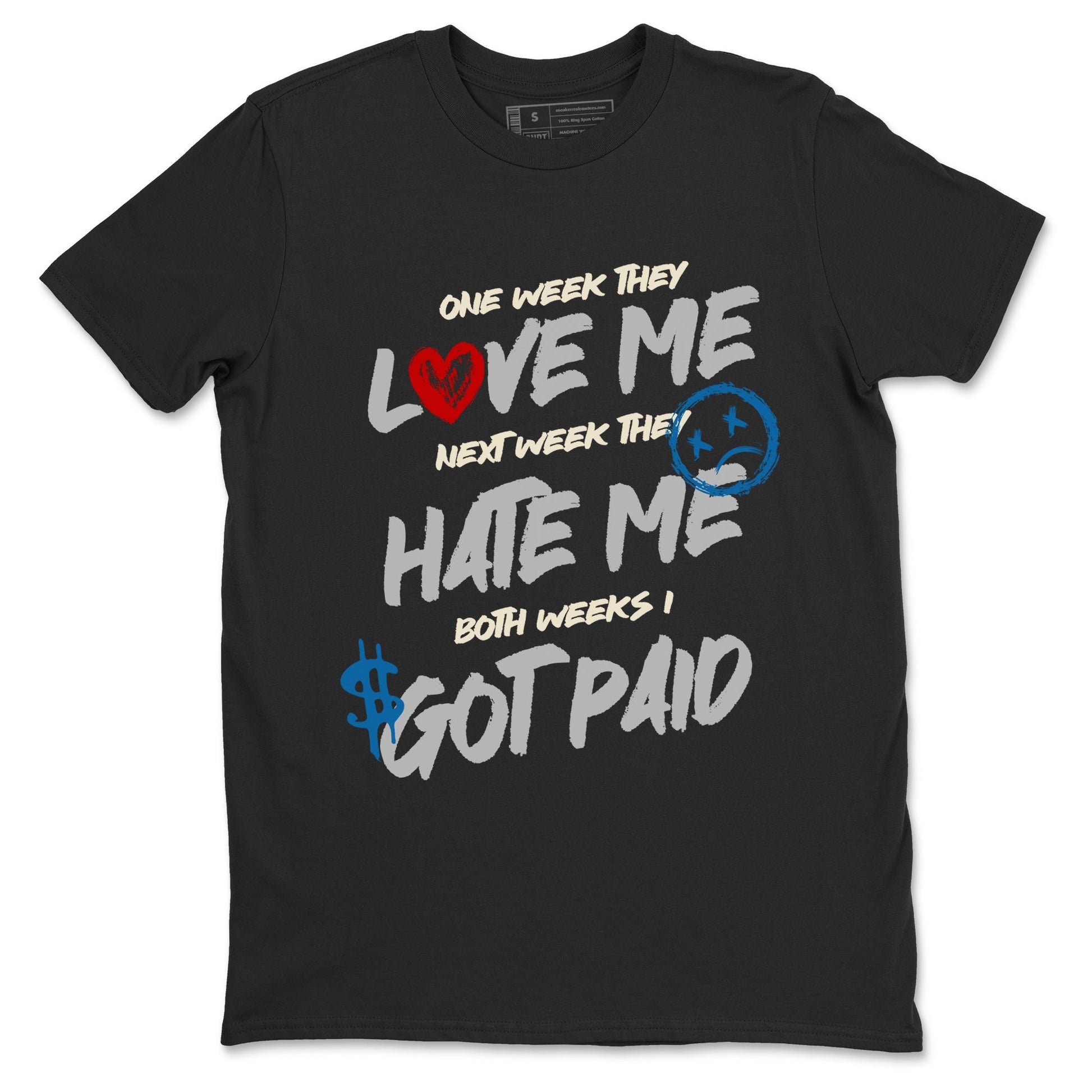 I Got Paid sneaker match t-shirt styled to complete your fit with the Air Jordan 3 Rare Air sneakers, shown in Black 2.