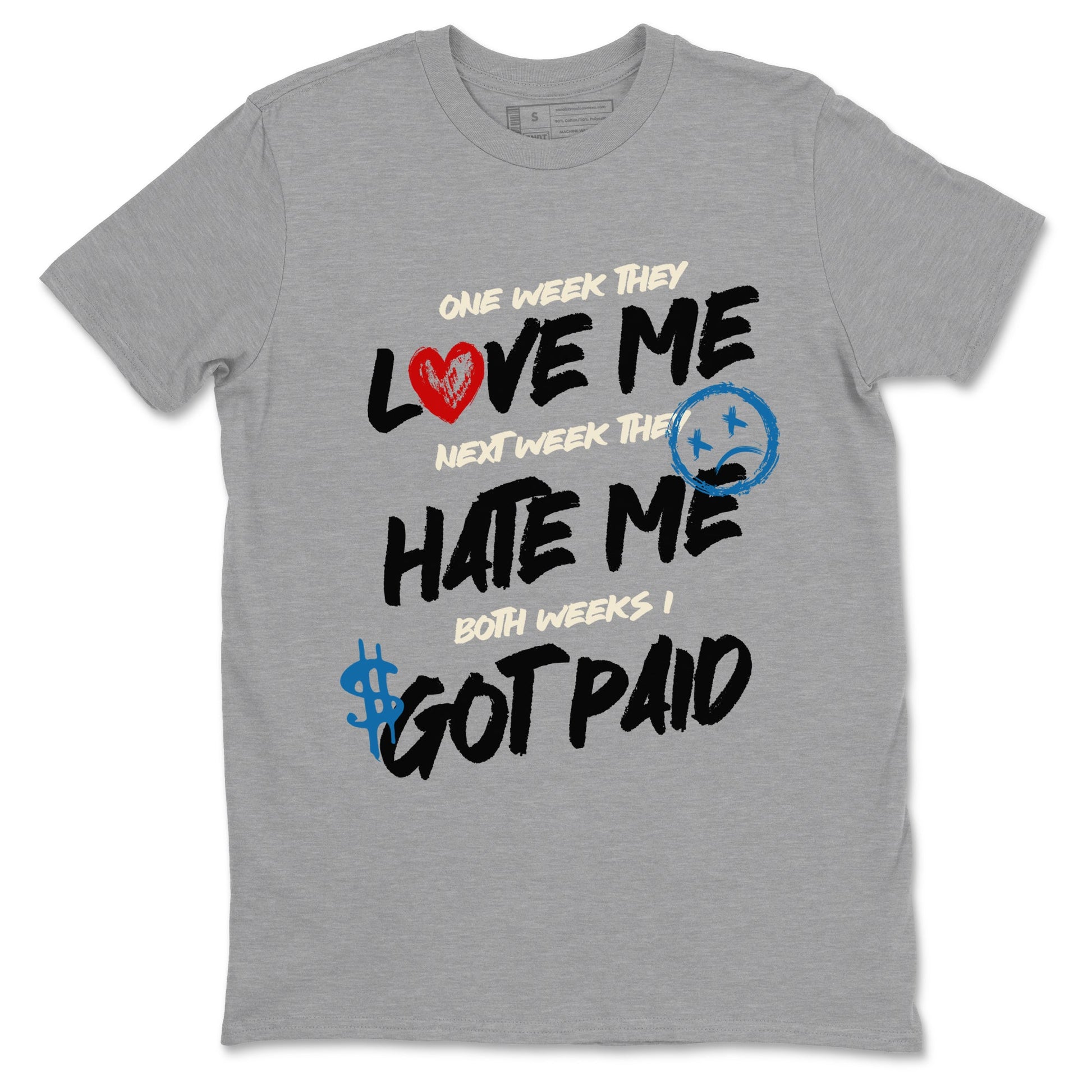 I Got Paid sneaker match t-shirt styled to complete your fit with the Air Jordan 3 Rare Air sneakers, shown in Heather Grey 2.