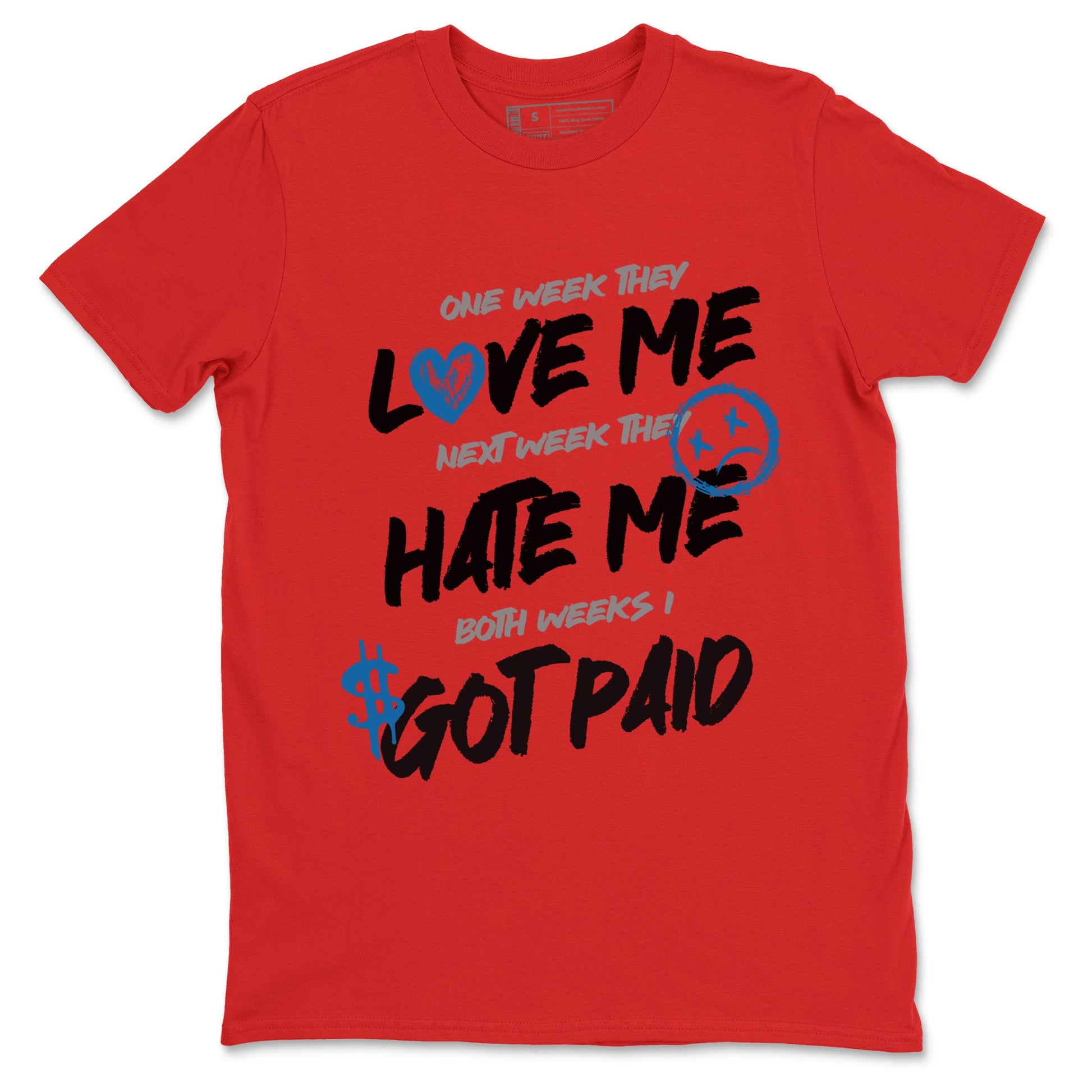 I Got Paid sneaker match t-shirt styled to complete your fit with the Air Jordan 3 Rare Air sneakers, shown in Red 2.