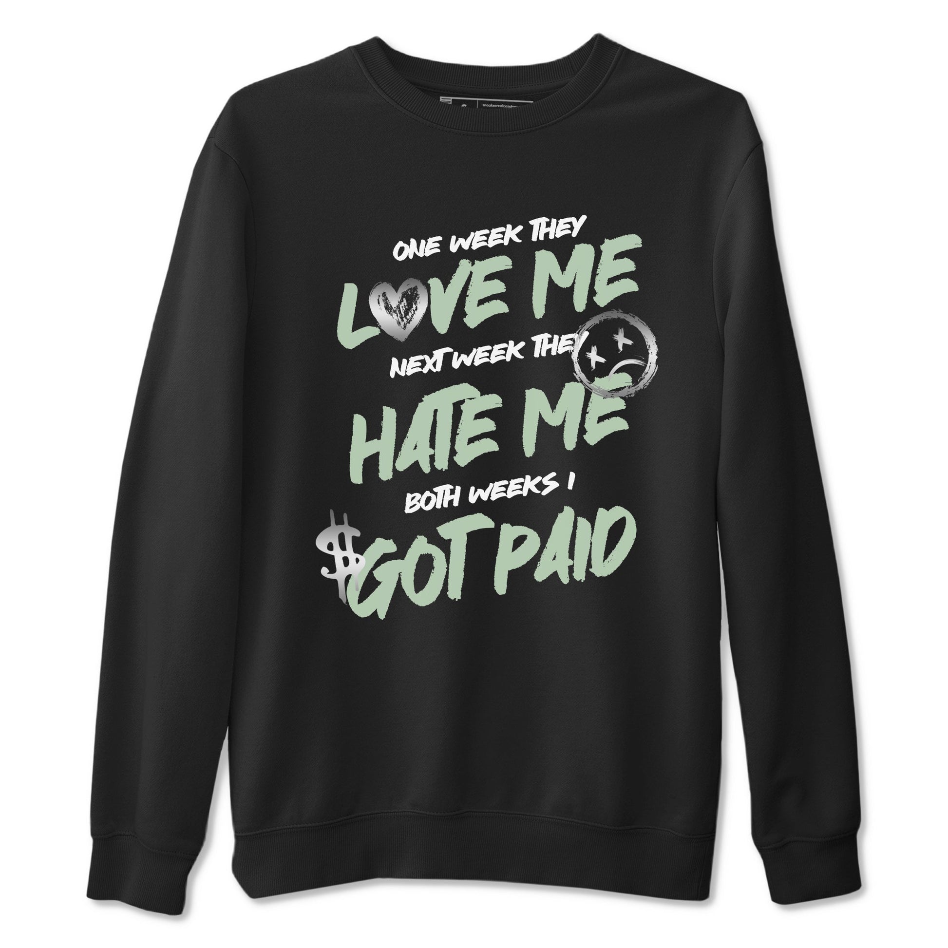 4s Abundance shirts to match jordans I Got Paid sneaker match tees Air Jordan 4 Seafoam match shoes to clothes SNRT Sneaker Tees unisex cotton Black 2 shirts