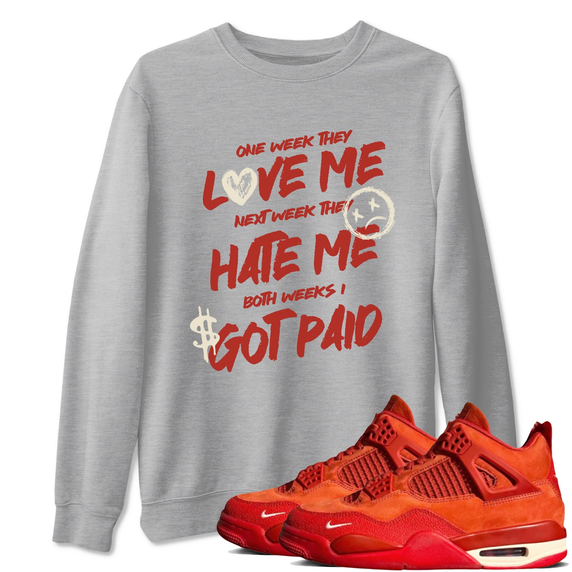 4s Brick By Brick best t shirts to wear with jordans I Got Paid sneaker match tees Nigel Sylvester x Air Jordan 4 Brick by Brick match shoes to clothes SNRT Sneaker Tees unisex cotton Heather Grey 1 shirts
