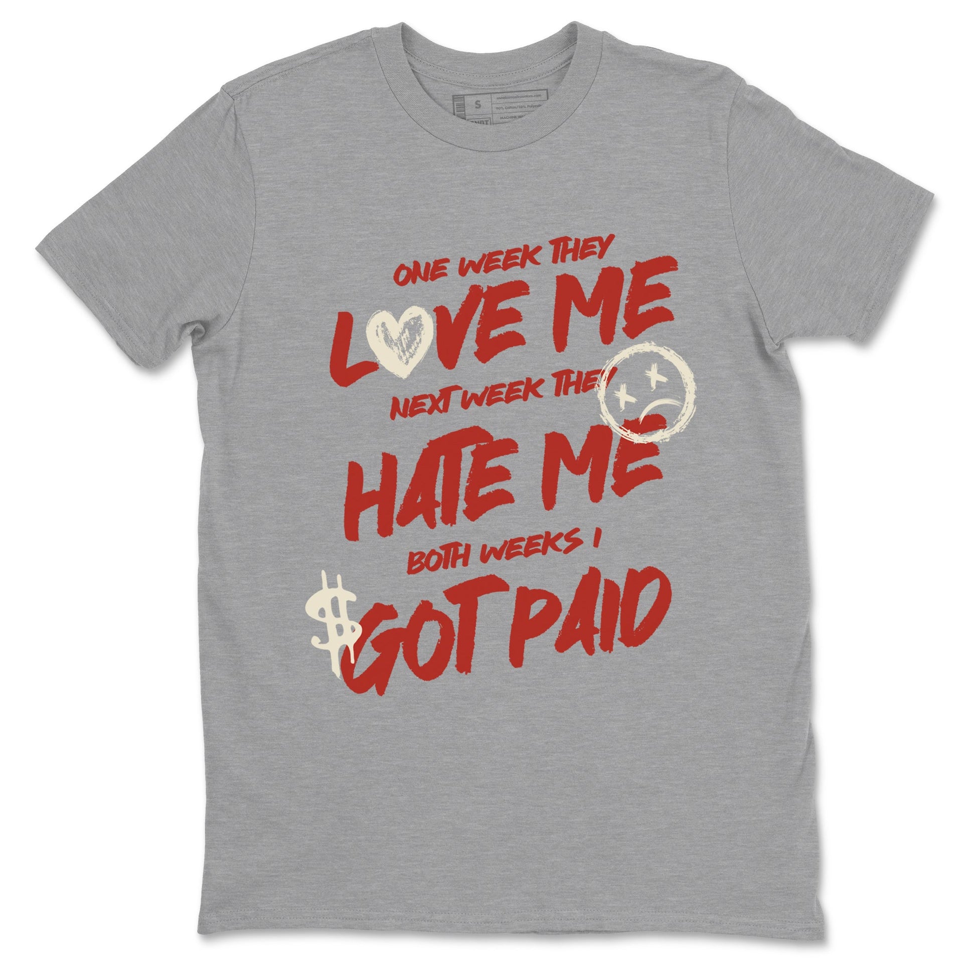 4s Brick By Brick best t shirts to wear with jordans I Got Paid sneaker match tees Nigel Sylvester x Air Jordan 4 Brick by Brick match shoes to clothes SNRT Sneaker Tees unisex cotton Heather Grey 2 shirts