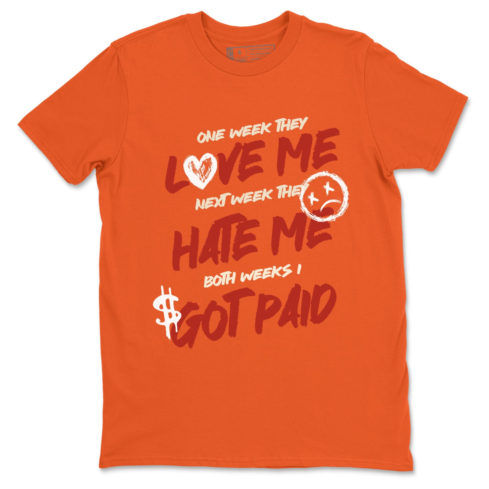 4s Brick By Brick best t shirts to wear with jordans I Got Paid sneaker match tees Nigel Sylvester x Air Jordan 4 Brick by Brick match shoes to clothes SNRT Sneaker Tees unisex cotton Orange 2 shirts