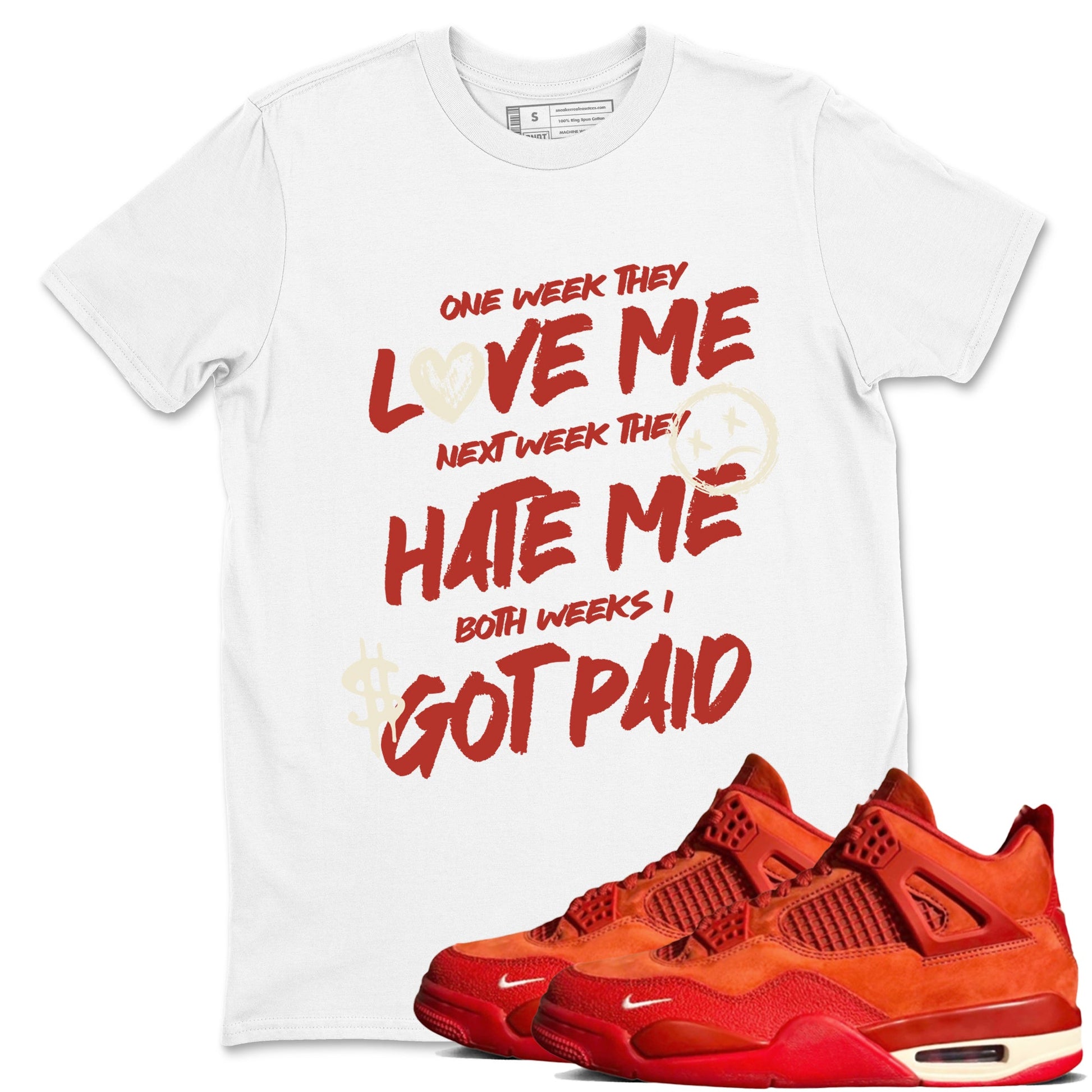 4s Brick By Brick best t shirts to wear with jordans I Got Paid sneaker match tees Nigel Sylvester x Air Jordan 4 Brick by Brick match shoes to clothes SNRT Sneaker Tees unisex cotton White 1 shirts