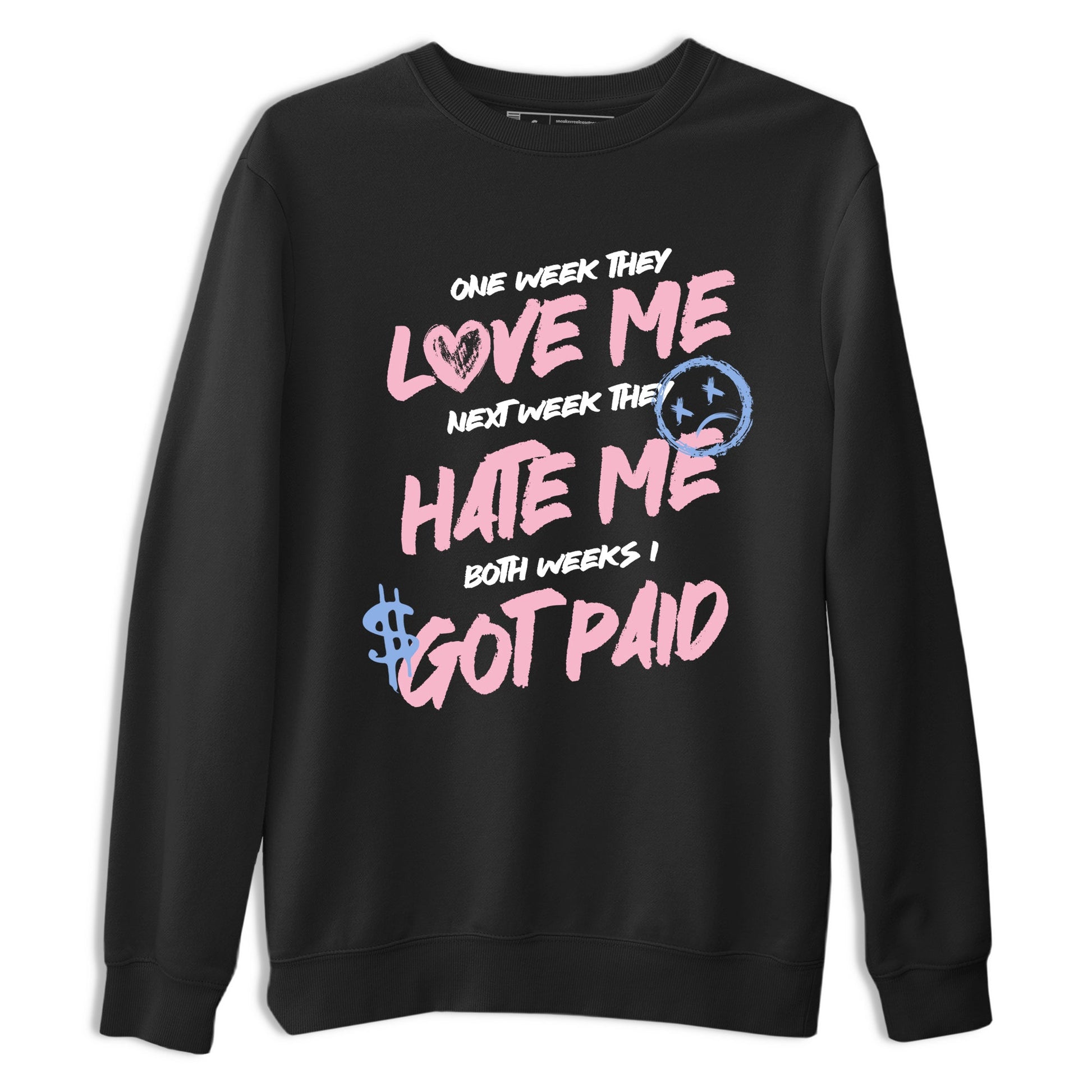 Sneaker match tees – Sneaker Tees To Match Air Jordan 5 Medium Soft Pink Shoes – I Got Paid Tee Black 2