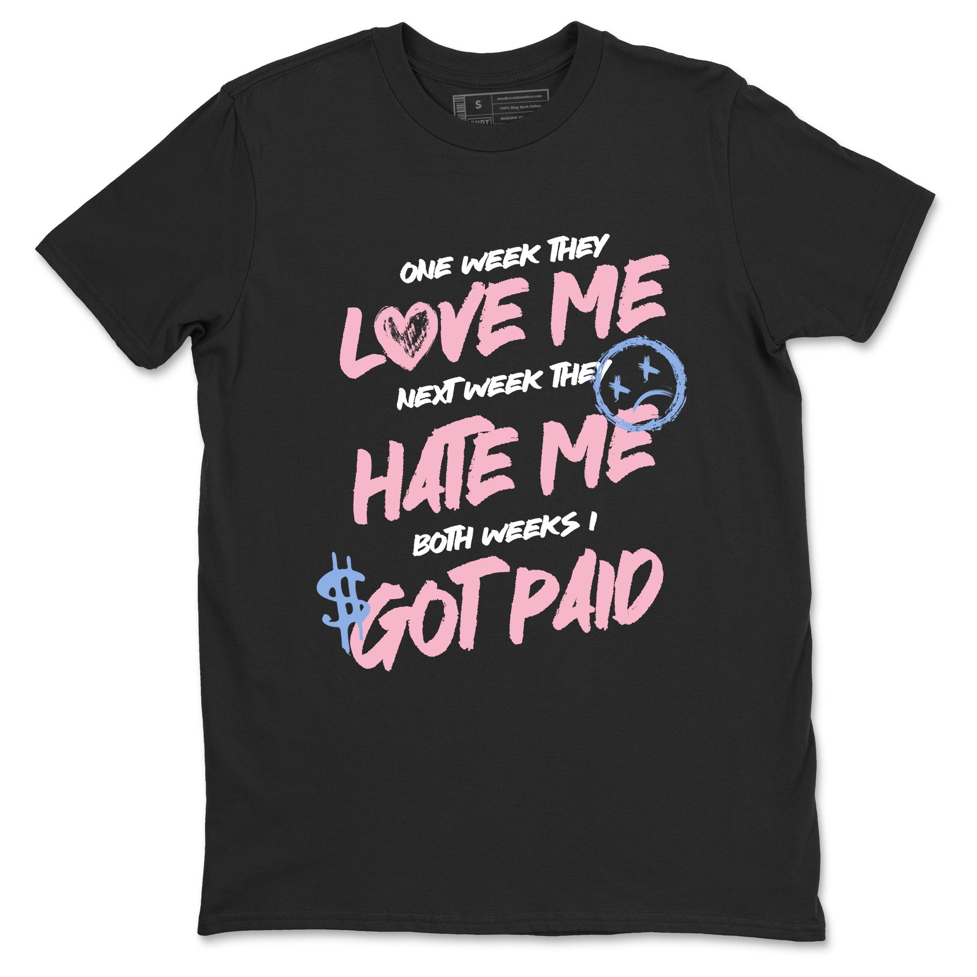 Sneaker match tees – Sneaker Tees To Match Air Jordan 5 Medium Soft Pink Shoes – I Got Paid Tee Black 2