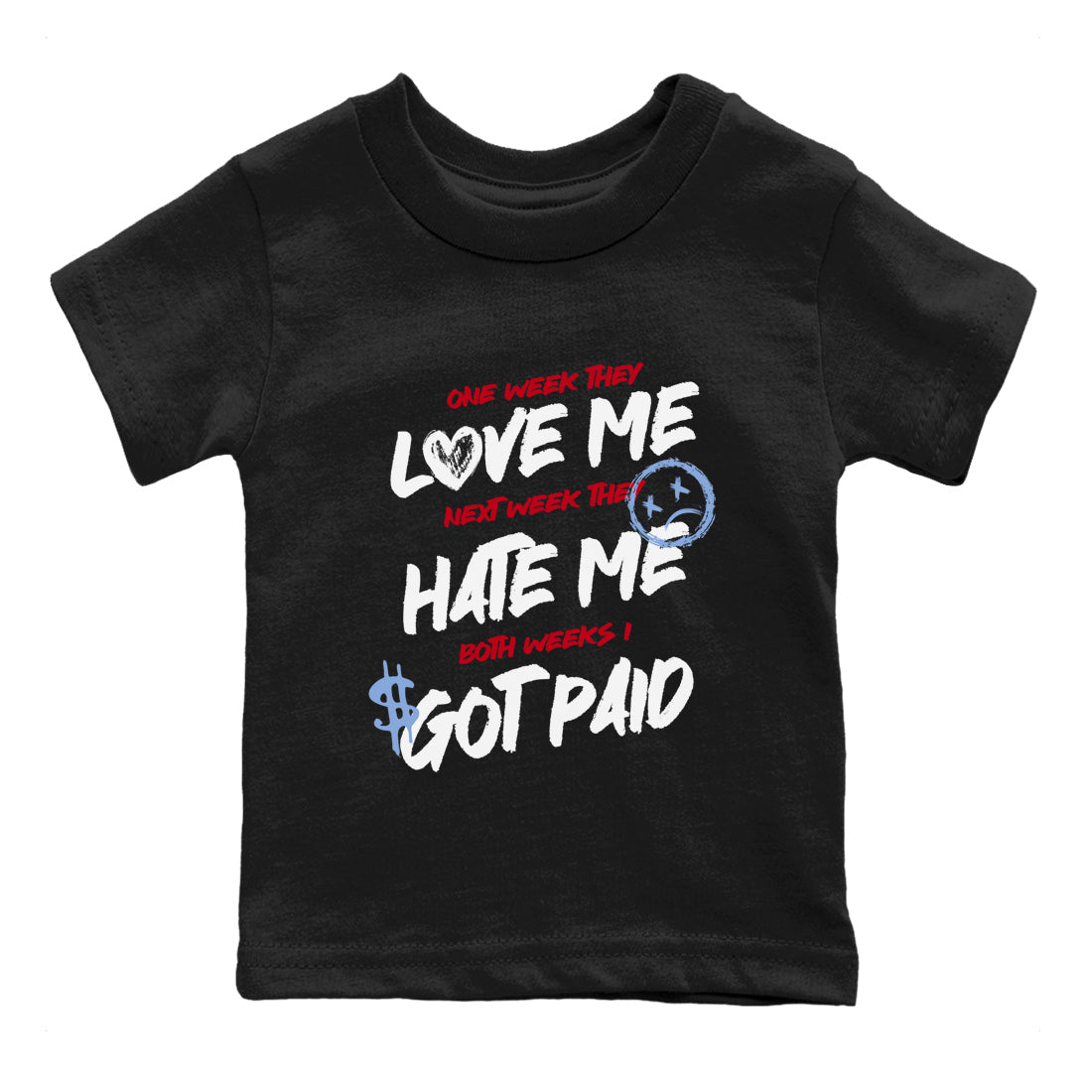 Sneaker match tees – Sneaker Tees To Match Air Jordan 5 Fire Red Shoes – I Got Paid Kids T-Shirt Black 2