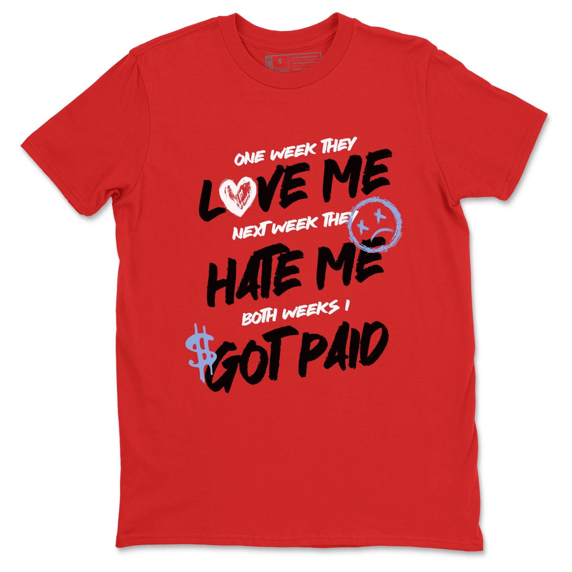 Sneaker match tees – Sneaker Tees To Match Air Jordan 5 Fire Red Shoes – I Got Paid Tee Red 2