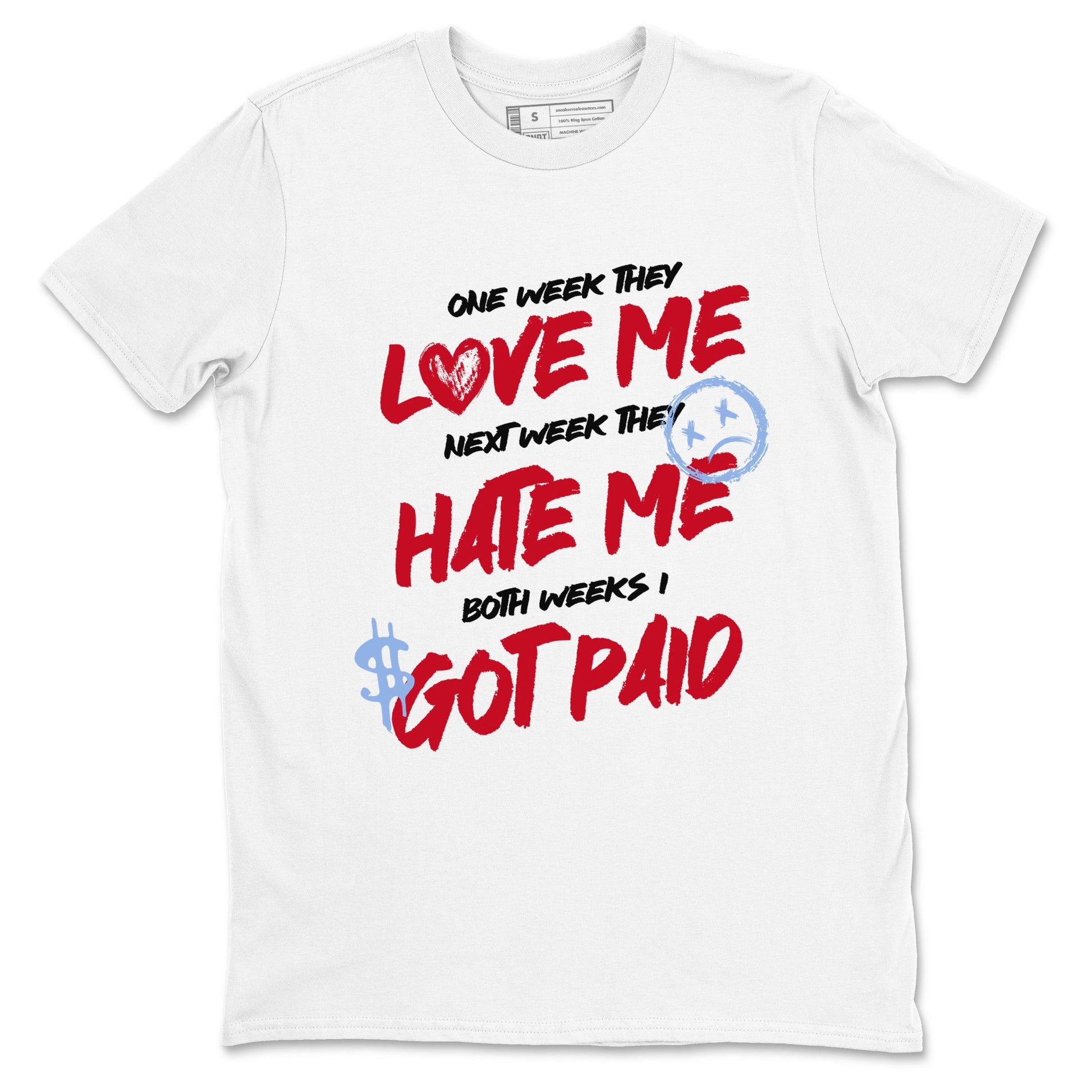 Sneaker match tees – Sneaker Tees To Match Air Jordan 5 Fire Red Shoes – I Got Paid Tee White 2
