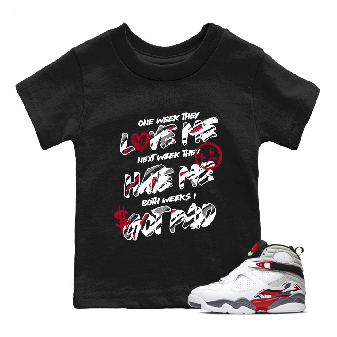 Sneaker Threads – Sneaker Tees To Match Air Jordan 8 Bunny – I Got Paid Youth Graphic Tee Black 1. Perfect for Jordan releases 2025 colorways.
