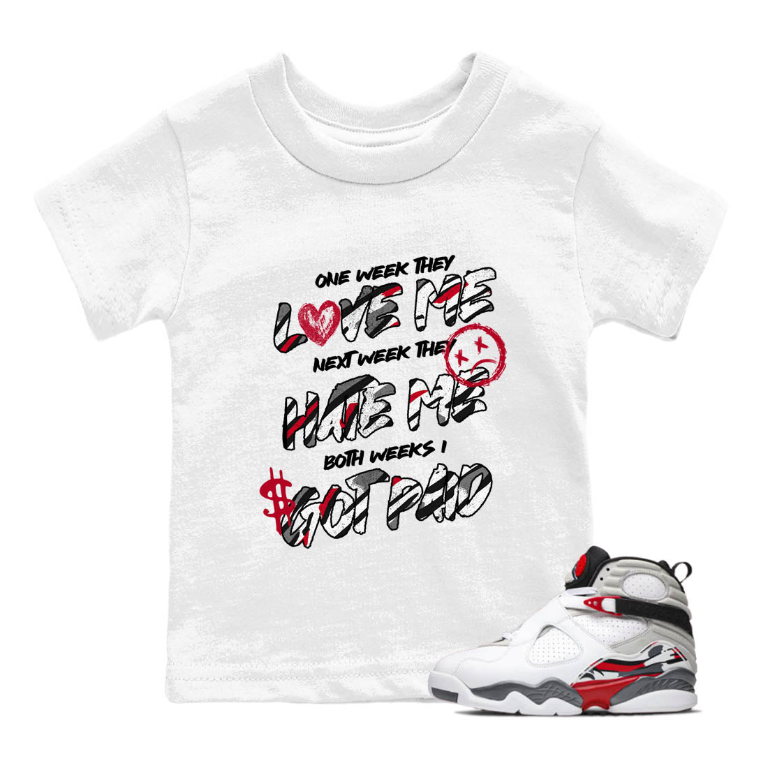 Sneaker Threads – Sneaker Tees To Match Air Jordan 8 Bunny – I Got Paid Youth Graphic Tee White 1. Perfect for Jordan releases 2025 colorways.