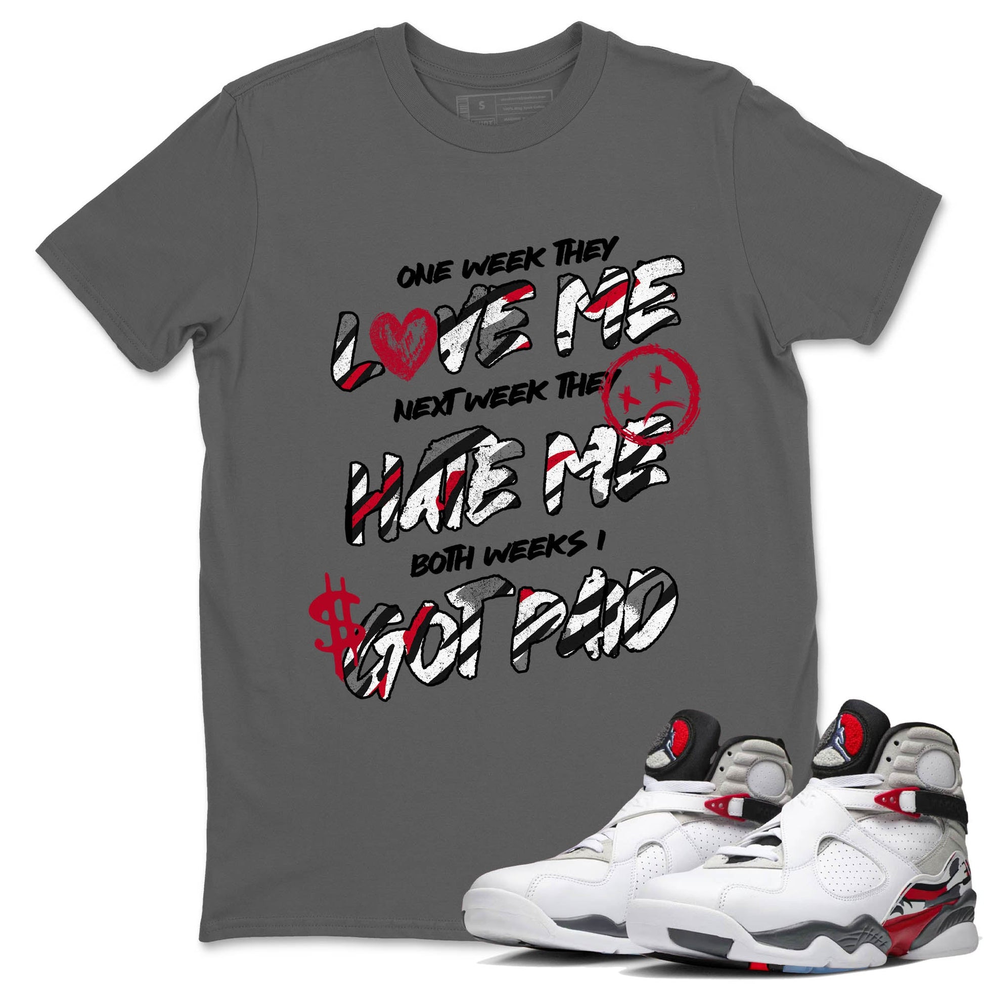 Sneaker Threads – Sneaker Tees To Match Air Jordan 8 Bunny – I Got Paid Graphic Tee Cool Grey 1. Perfect for Jordan releases 2025 colorways.