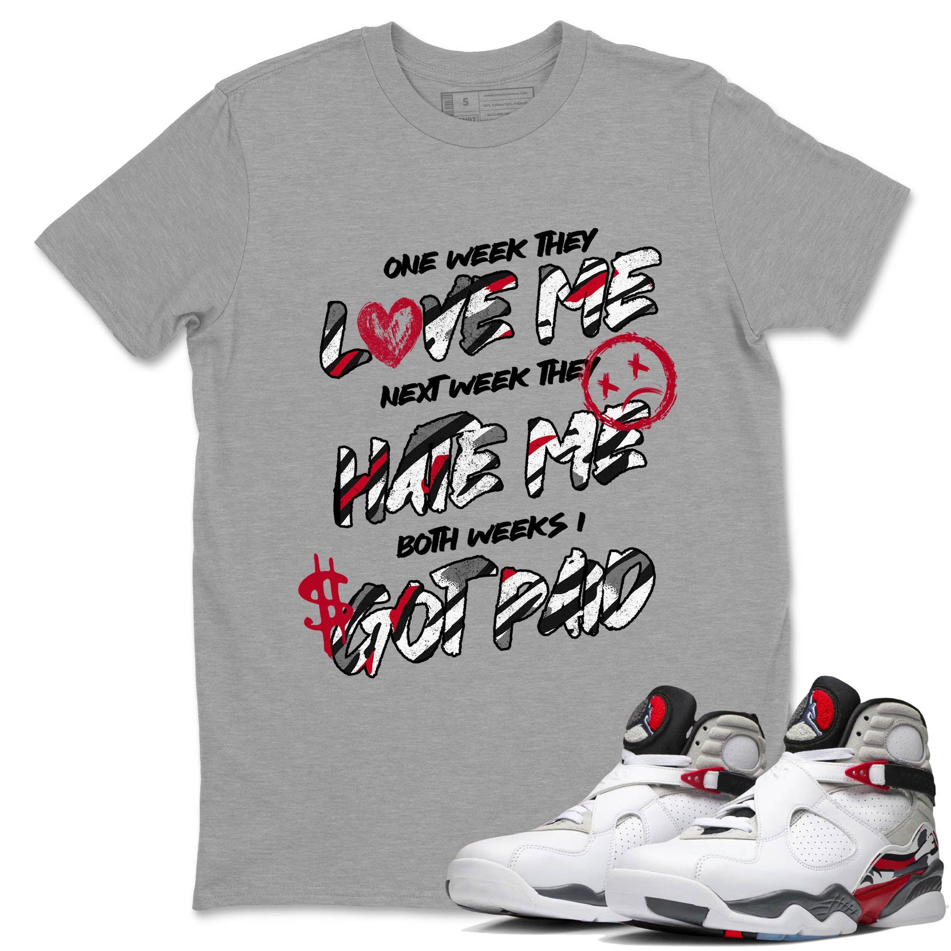 Sneaker Threads – Sneaker Tees To Match Air Jordan 8 Bunny – I Got Paid Graphic Tee Heather Grey 1. Perfect for Jordan releases 2025 colorways.