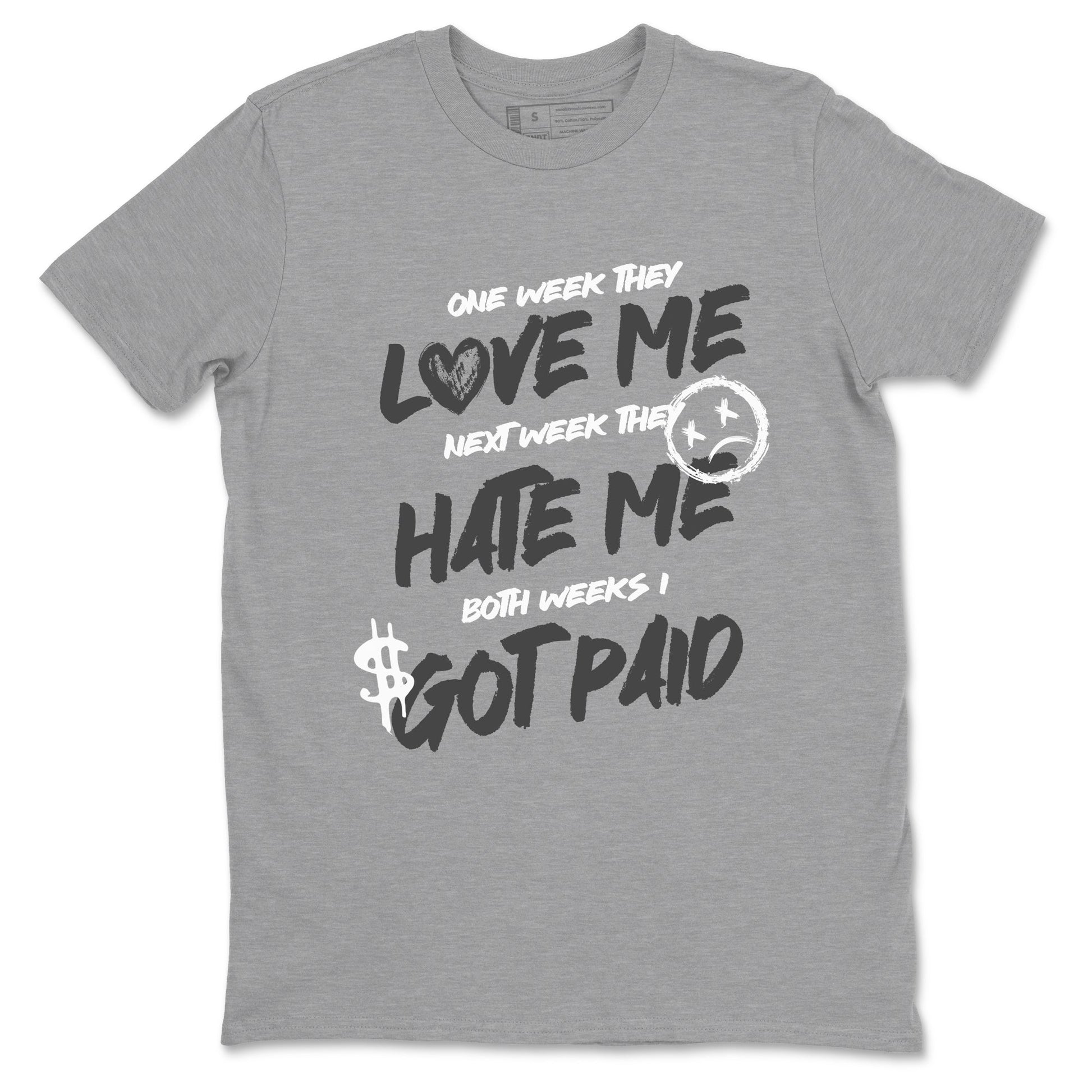 9s Cool Grey shirts to match jordans I Got Paid sneaker match tees Air Jordan 9 Retro Cool Grey match shoes to clothes SNRT Sneaker Tees unisex cotton Heather Grey 2 shirts