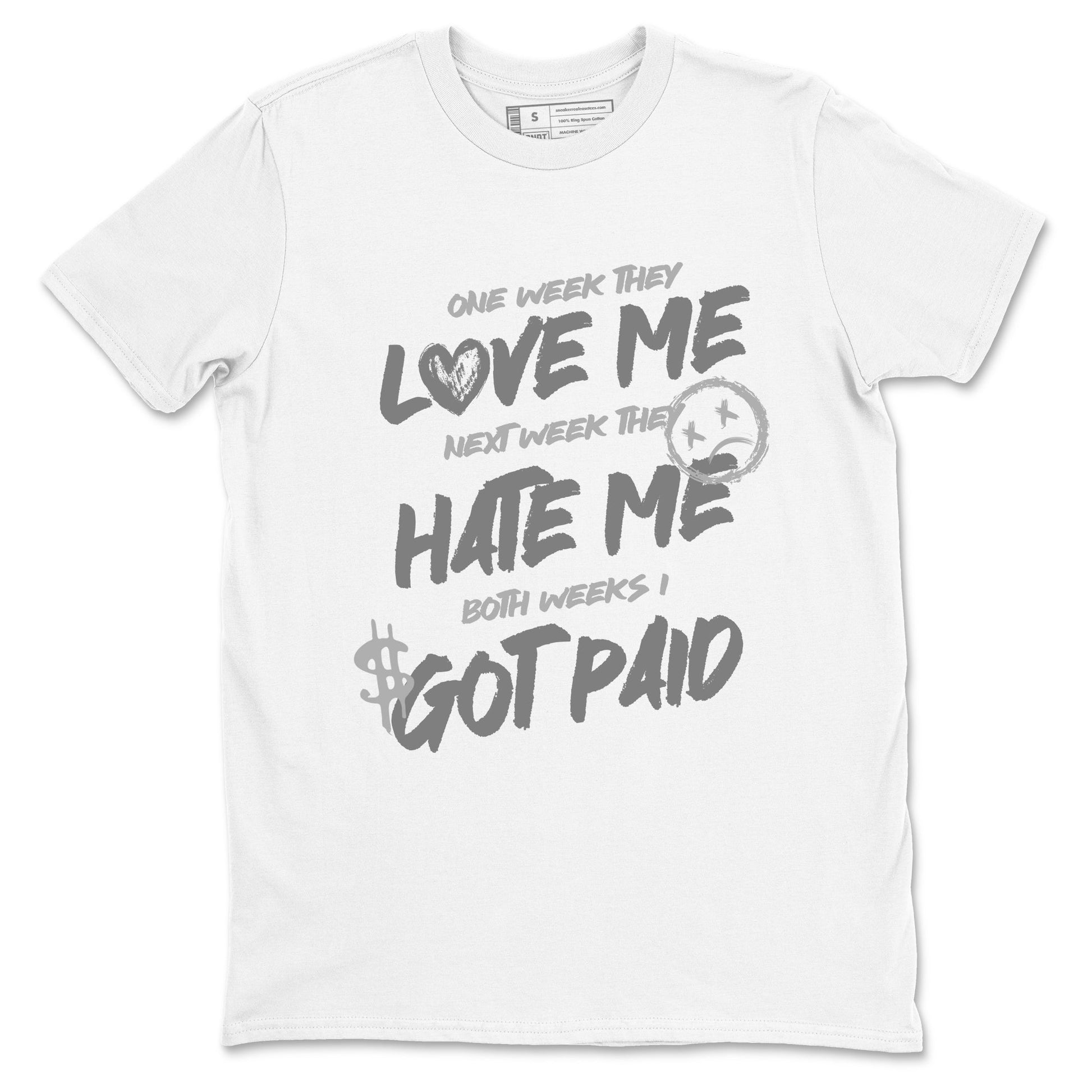 9s Cool Grey shirts to match jordans I Got Paid sneaker match tees Air Jordan 9 Retro Cool Grey match shoes to clothes SNRT Sneaker Tees unisex cotton White 2 shirts
