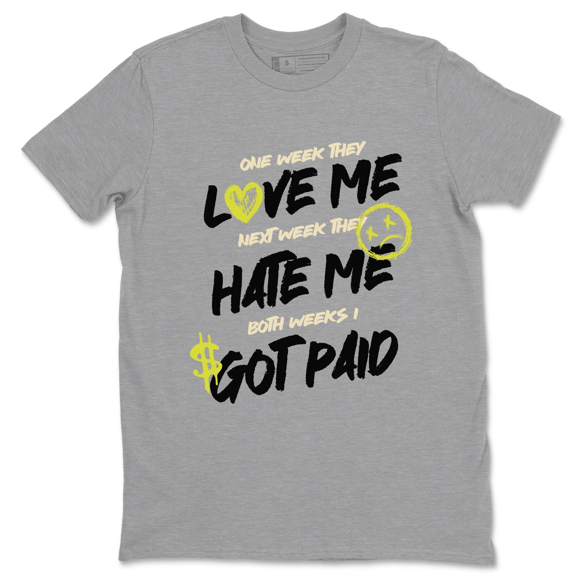 I Got Paid sneaker match t-shirt styled to complete your fit with the Air Max 90 Cyber sneakers, shown in Heather Grey 2.