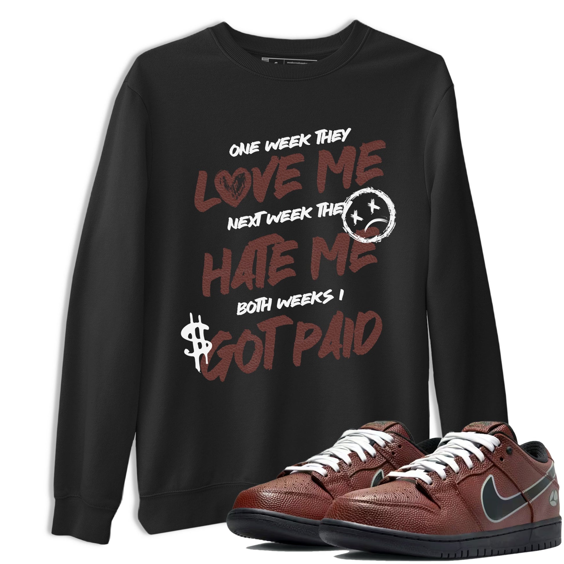 Sneaker match tees – Sneaker Tees To Match Dunk Low Football Shoes – I Got Paid Tee Black 1