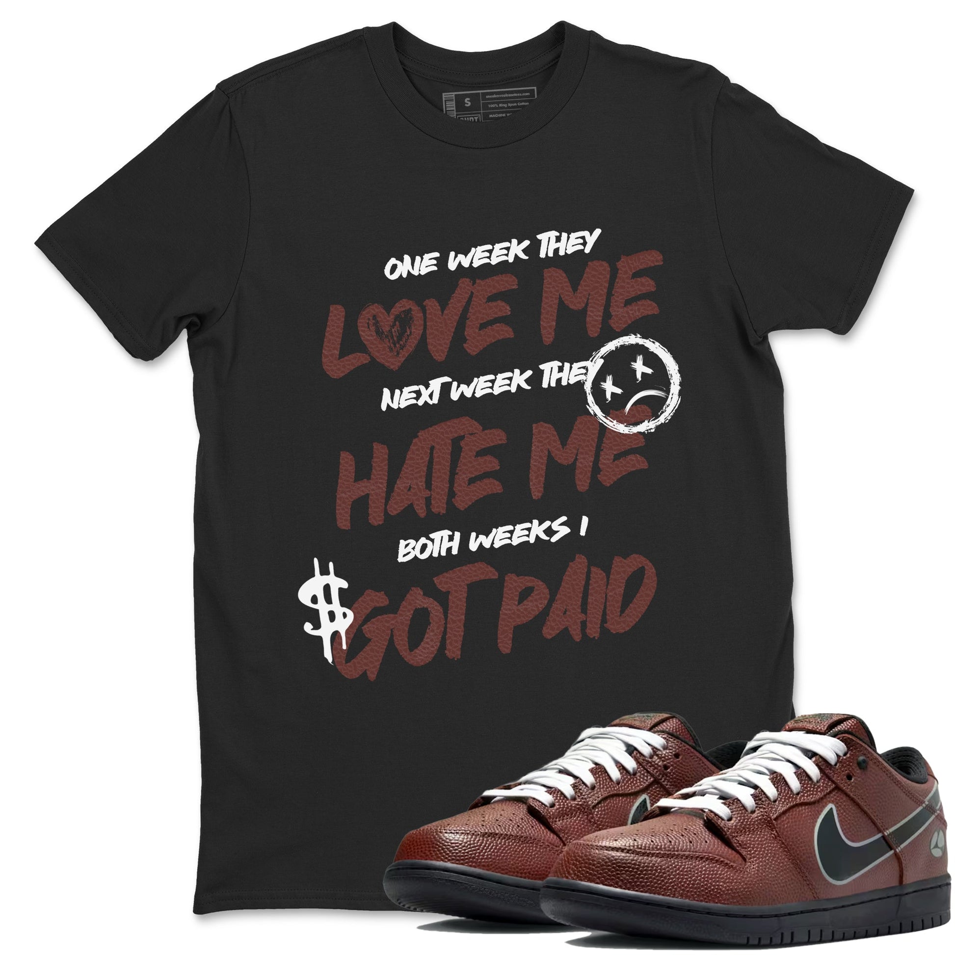 Sneaker match tees – Sneaker Tees To Match Dunk Low Football Shoes – I Got Paid Tee Black 1
