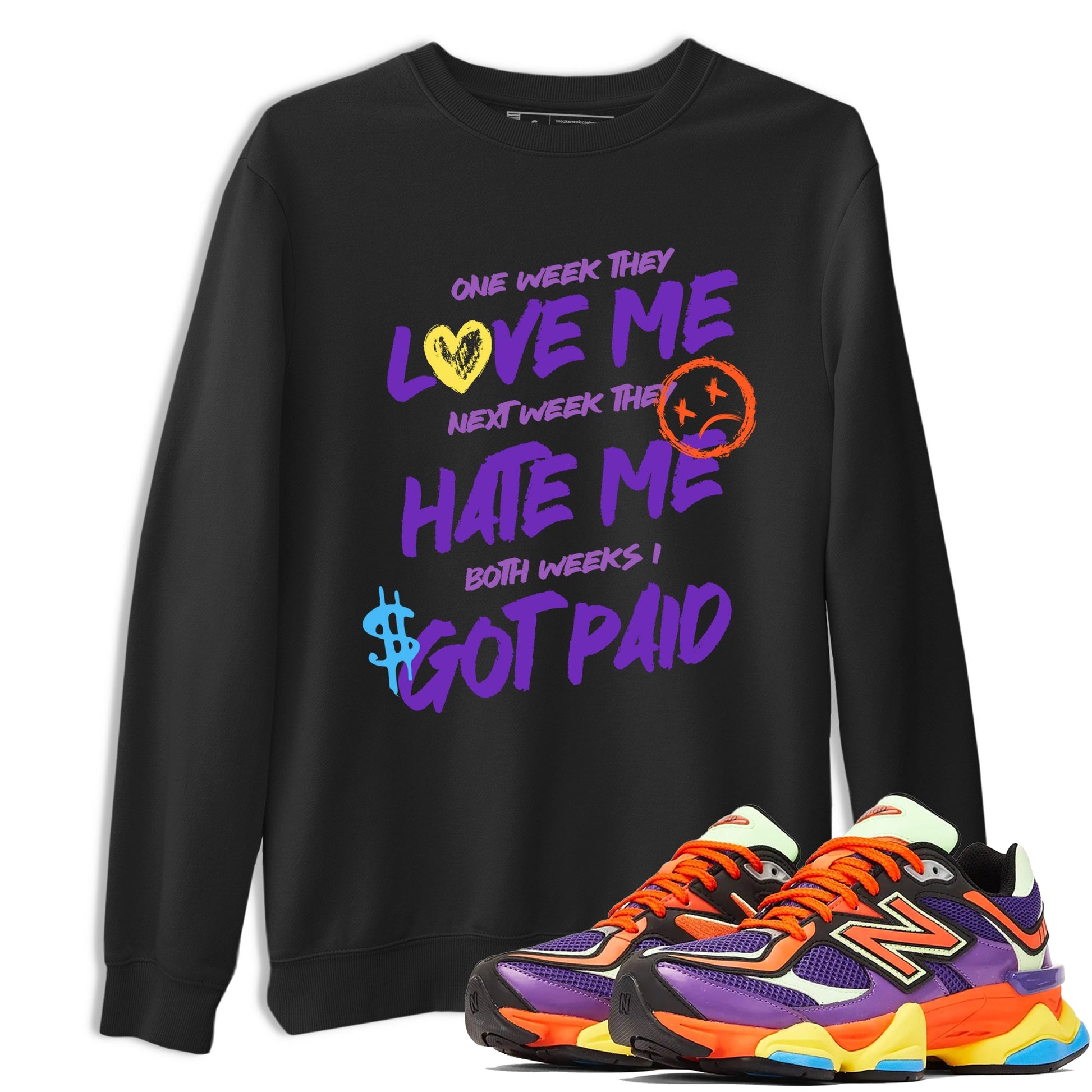Sneaker Threads – Sneaker Tees To Match New Balance 9060 Prism Purple – I Got Paid Graphic Tee Black 1. Perfect for Jordan releases 2025 colorways.