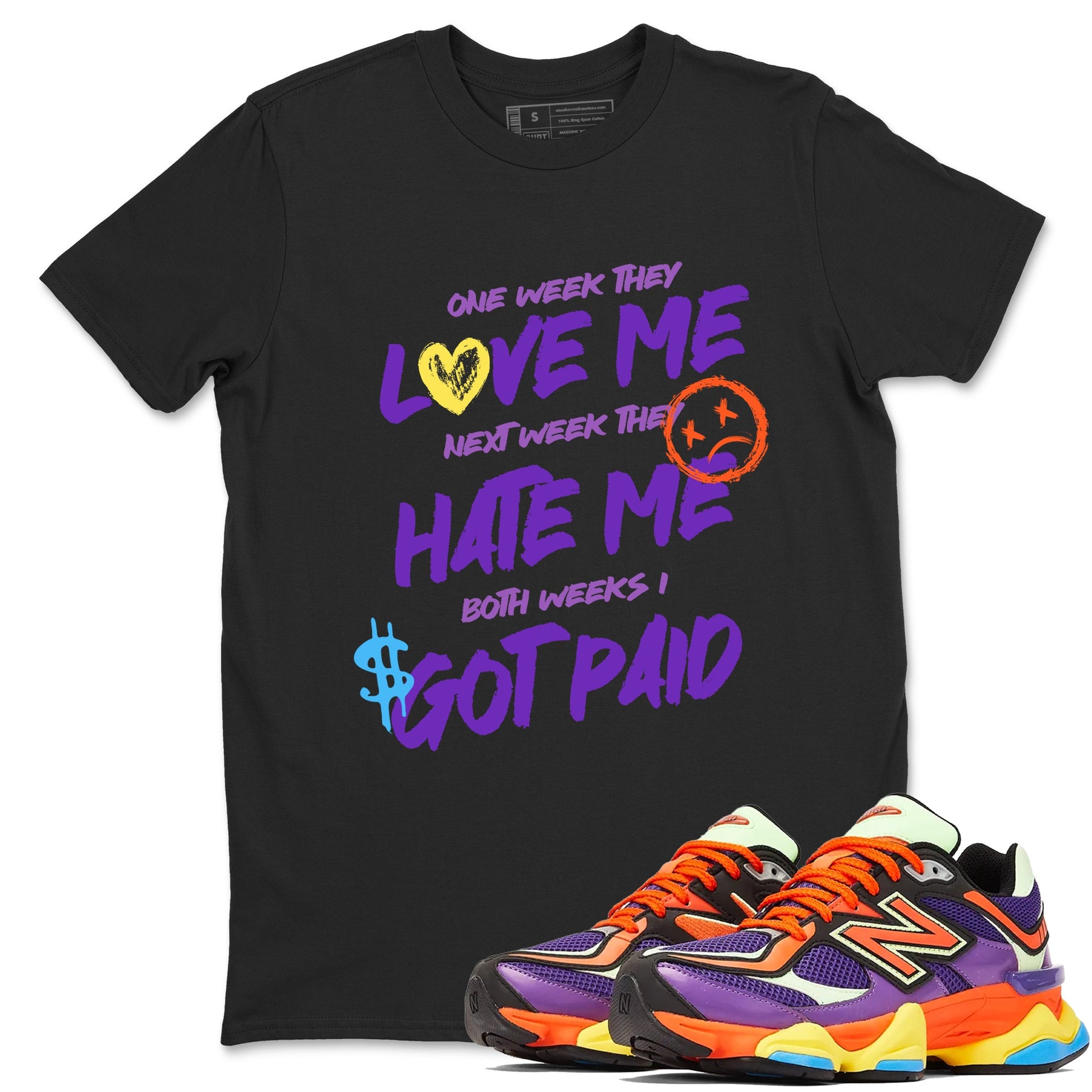 Sneaker Threads – Sneaker Tees To Match New Balance 9060 Prism Purple – I Got Paid Graphic Tee Black 1. Perfect for Jordan releases 2025 colorways.