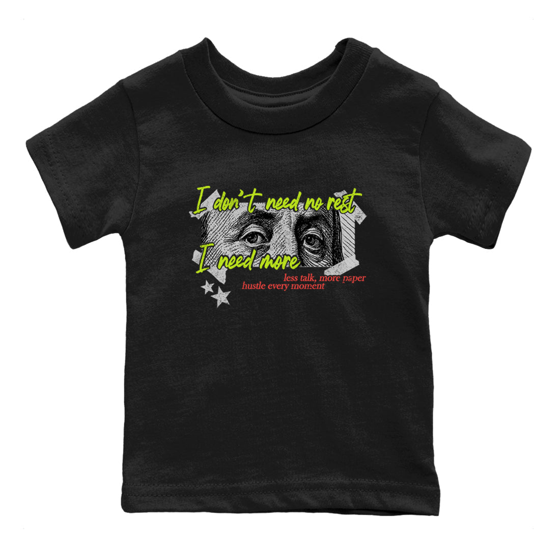 Sneaker Threads – Sneaker Tees To Match Air Max 90 Spruce Aura and Ghost Green – I Need More Youth Graphic Tee Black 2. Perfect for Jordan releases 2025 colorways.