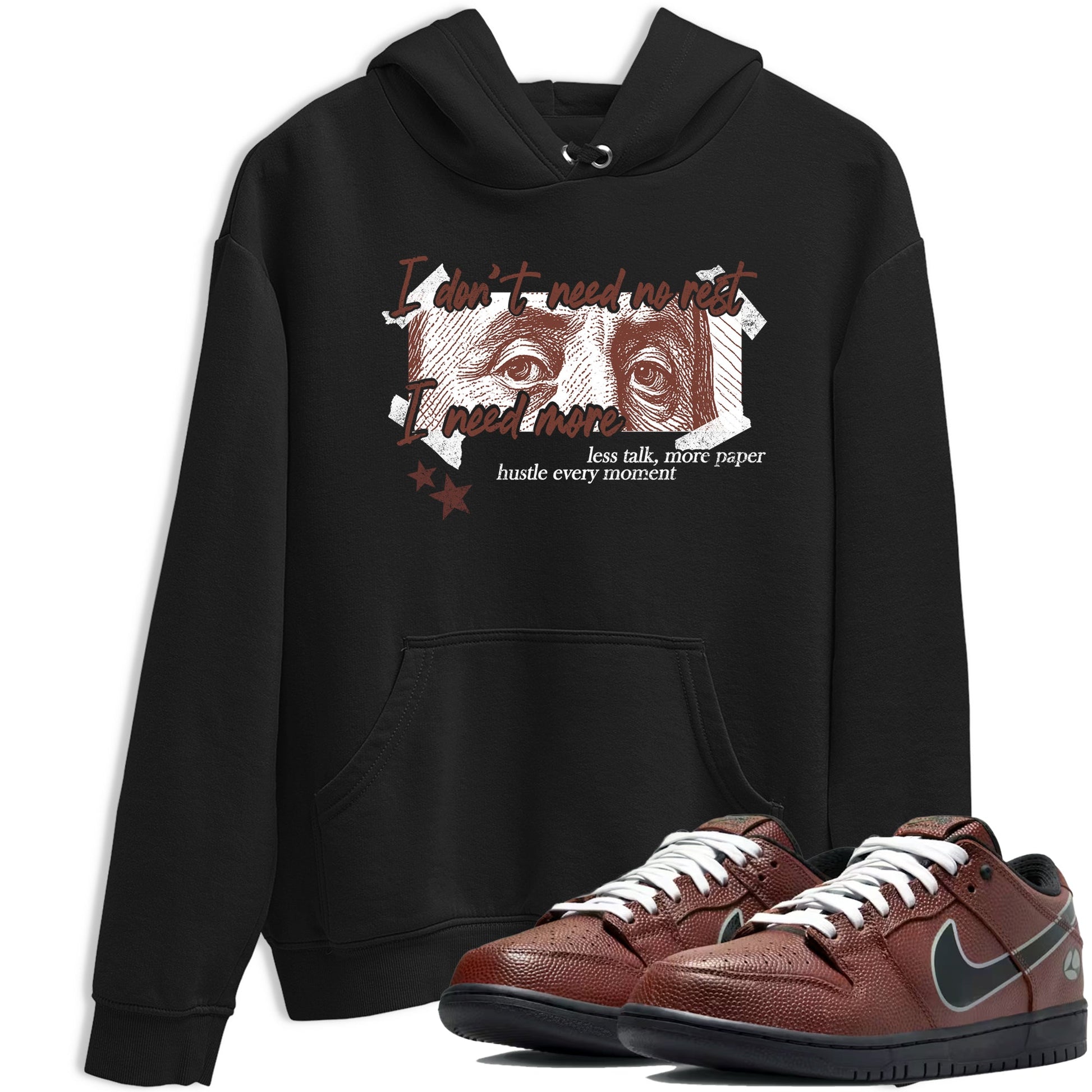 Sneaker match tees – Sneaker Tees To Match Dunk Low Football Shoes – I Need More Tee Black 1