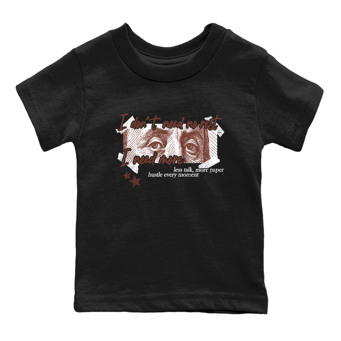 Sneaker match tees – Sneaker Tees To Match Dunk Low Football Shoes – I Need More Kids T-Shirt Black 2