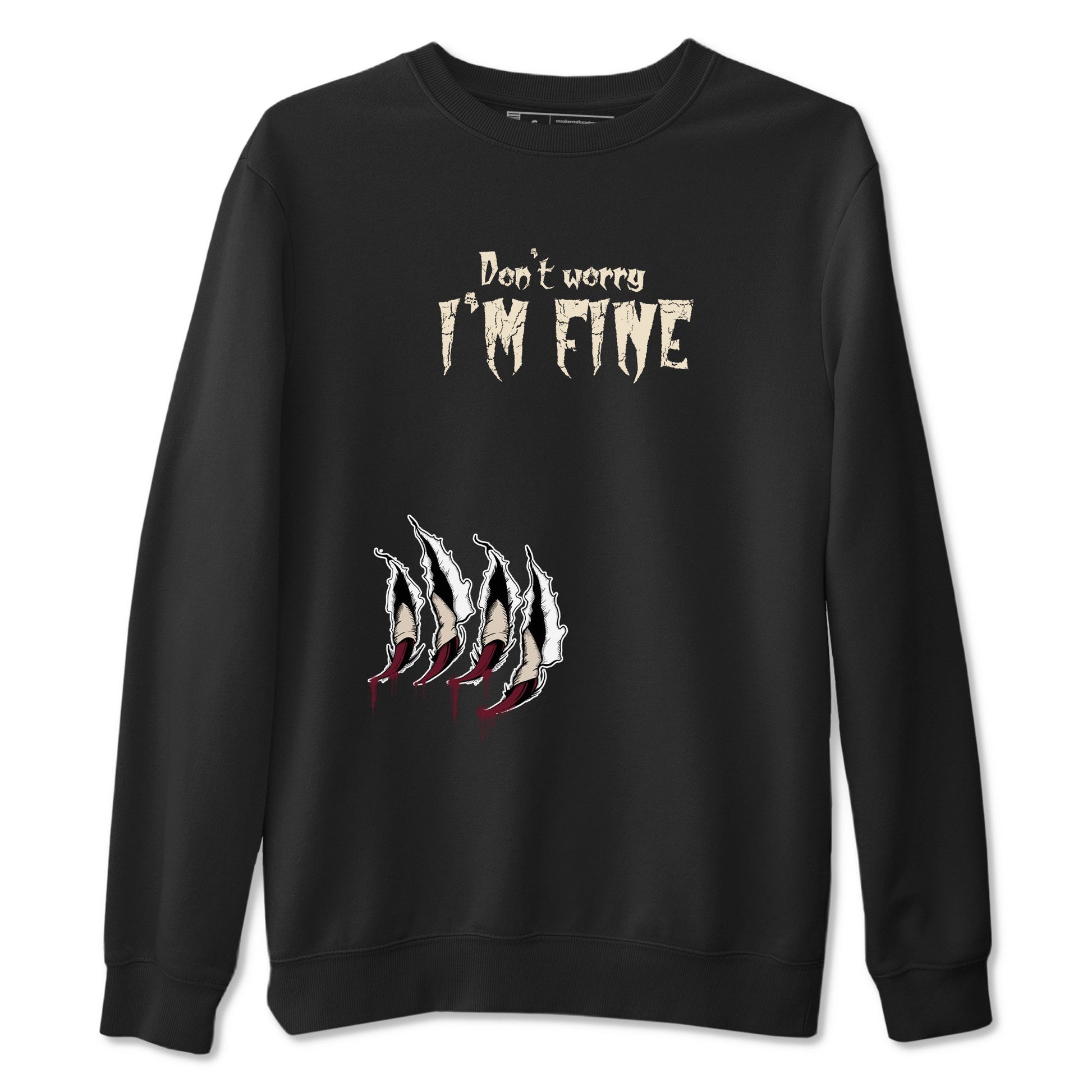 4s A Ma Maniere x Fossil Stone shirts to match jordans I'm Fine unique Halloween sneaker tee 4s A Ma Maniere x Fossil Stone match shoes to clothes SNRT Sneaker Tees unisex cotton Black 2 shirts
