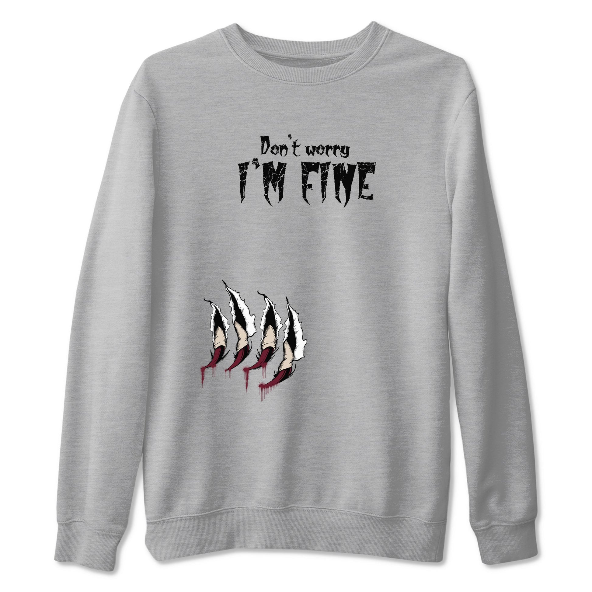 4s A Ma Maniere x Fossil Stone shirts to match jordans I'm Fine unique Halloween sneaker tee 4s A Ma Maniere x Fossil Stone match shoes to clothes SNRT Sneaker Tees unisex cotton Heather Grey 2 shirts