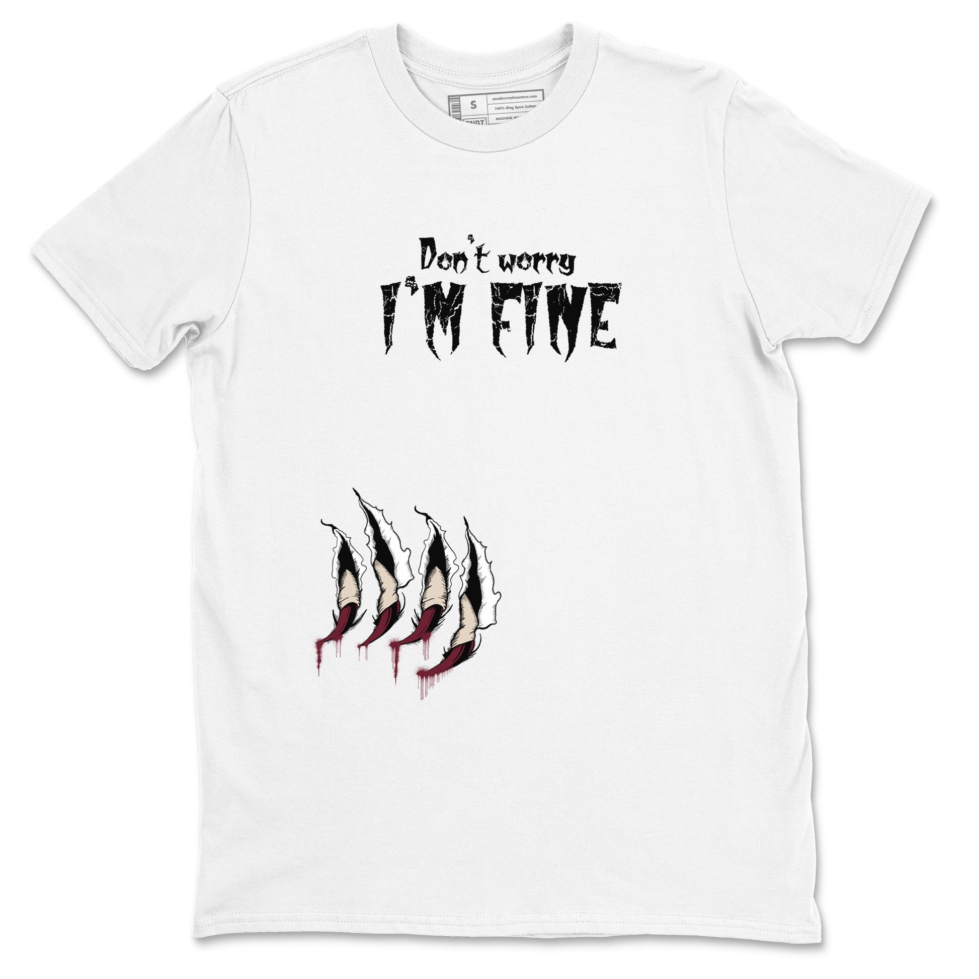 4s A Ma Maniere x Fossil Stone shirts to match jordans I'm Fine unique Halloween sneaker tee 4s A Ma Maniere x Fossil Stone match shoes to clothes SNRT Sneaker Tees unisex cotton White 2 shirts