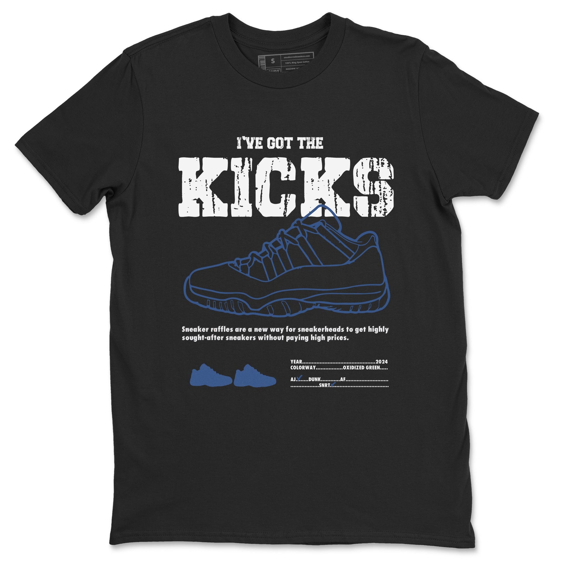 Air Jordan 11 Diffused Blue shirts to match jordans I've Got The Kicks sneaker match tees 11s Diffused Blue SNRT Sneaker Release Tees unisex cotton Black 2 crew neck shirts