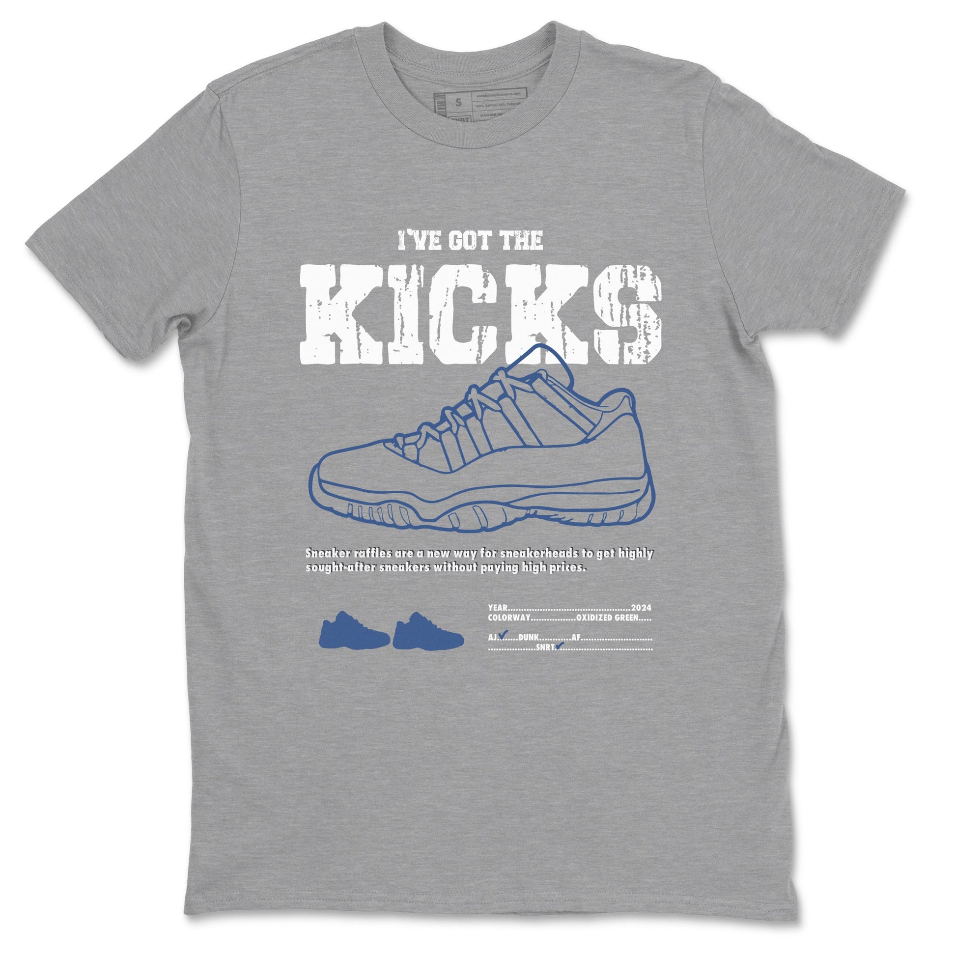Air Jordan 11 Diffused Blue shirts to match jordans I've Got The Kicks sneaker match tees 11s Diffused Blue SNRT Sneaker Release Tees unisex cotton Heather Grey 2 crew neck shirts