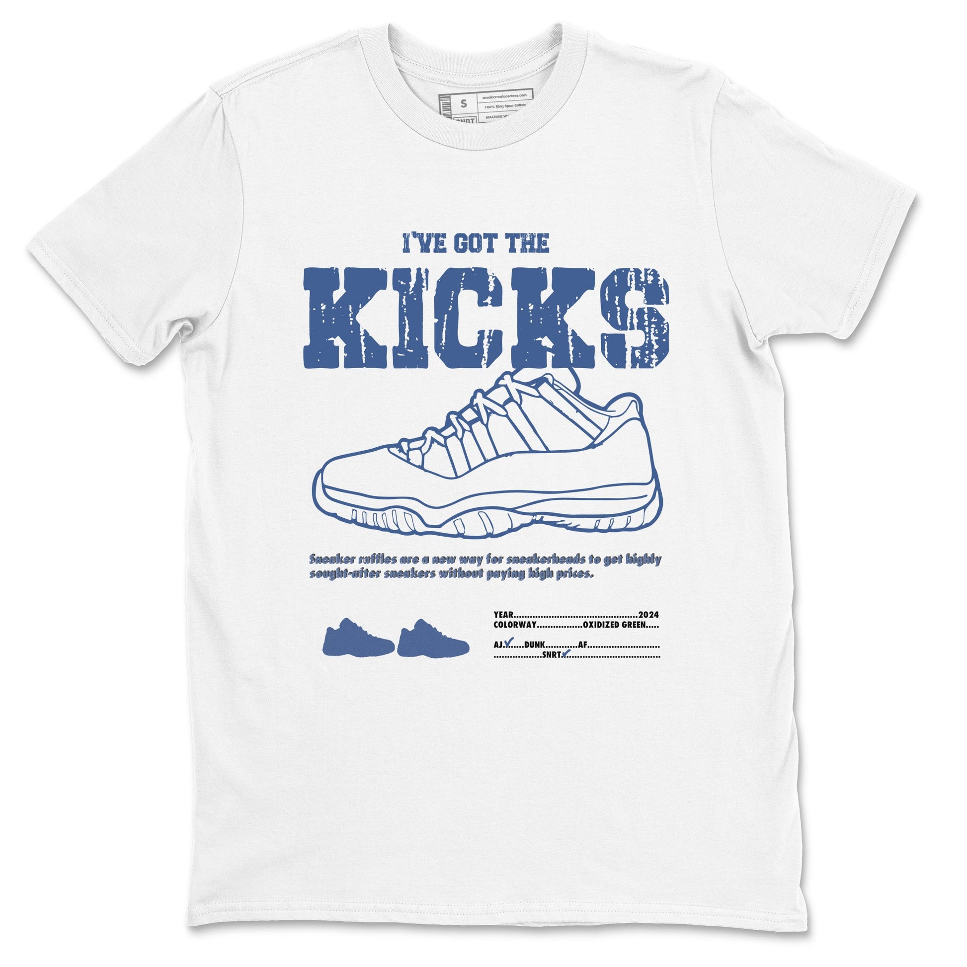 Air Jordan 11 Diffused Blue shirts to match jordans I've Got The Kicks sneaker match tees 11s Diffused Blue SNRT Sneaker Release Tees unisex cotton White 2 crew neck shirts