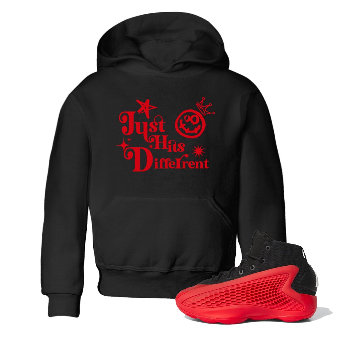 AE 1 Bred shirts to match jordans Just Hits Different sneaker match tees AE 1 Bred match shoes to clothes SNRT Sneaker Tees Youth Baby Black 1 tee