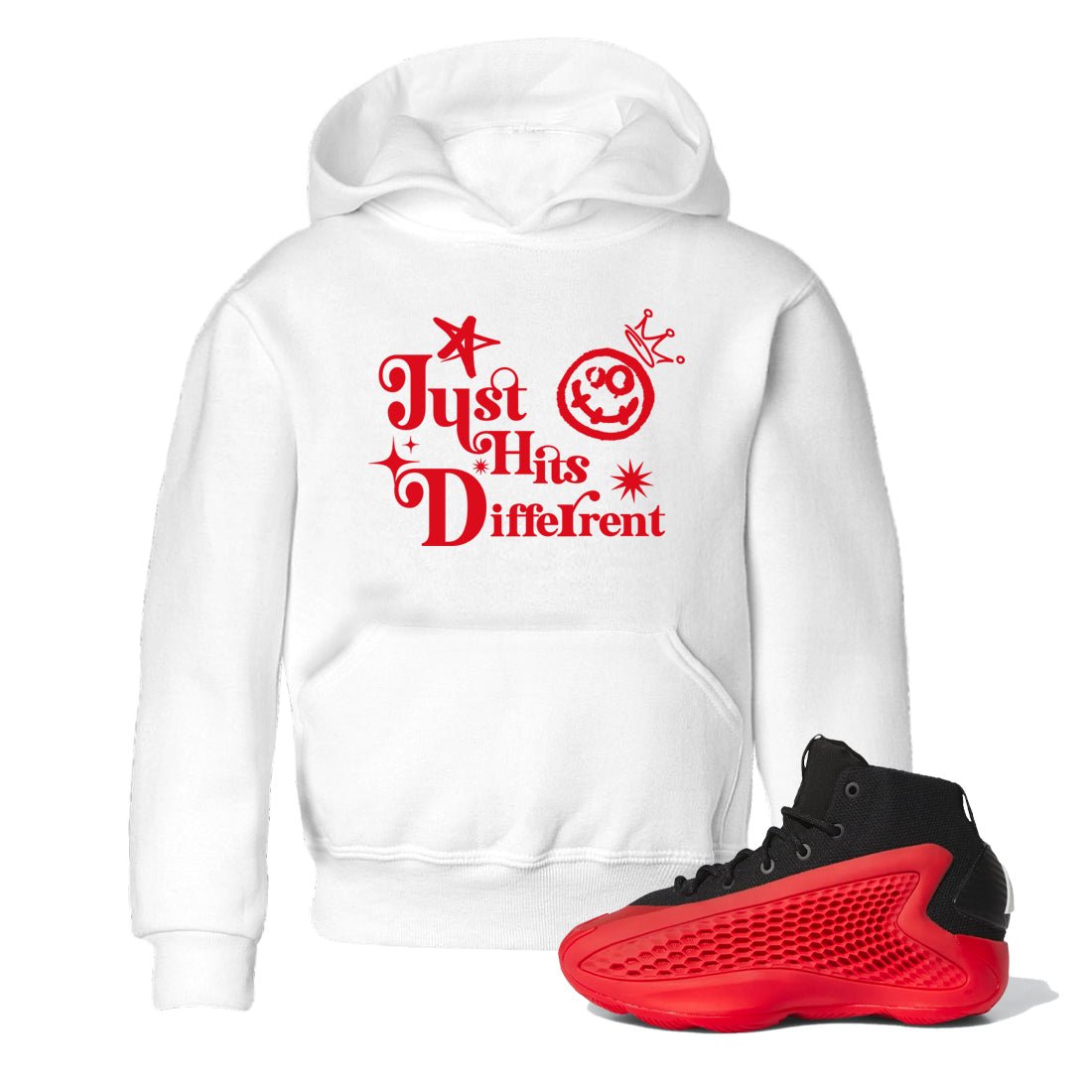 AE 1 Bred shirts to match jordans Just Hits Different sneaker match tees AE 1 Bred match shoes to clothes SNRT Sneaker Tees Youth Baby White 1 tee