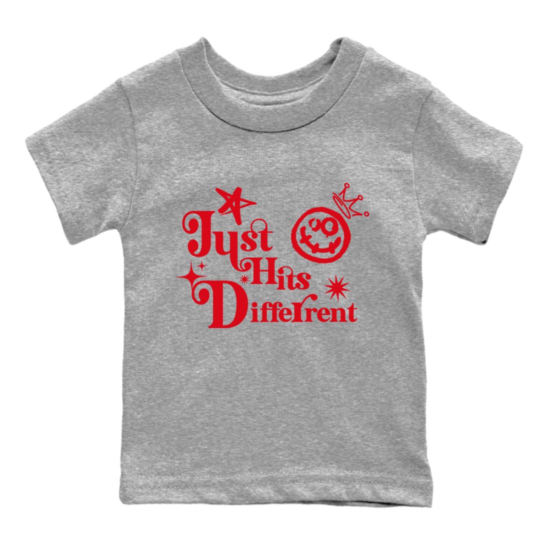 AE 1 Bred shirts to match jordans Just Hits Different sneaker match tees AE 1 Bred match shoes to clothes SNRT Sneaker Tees Youth Baby Heather Grey 2 tee