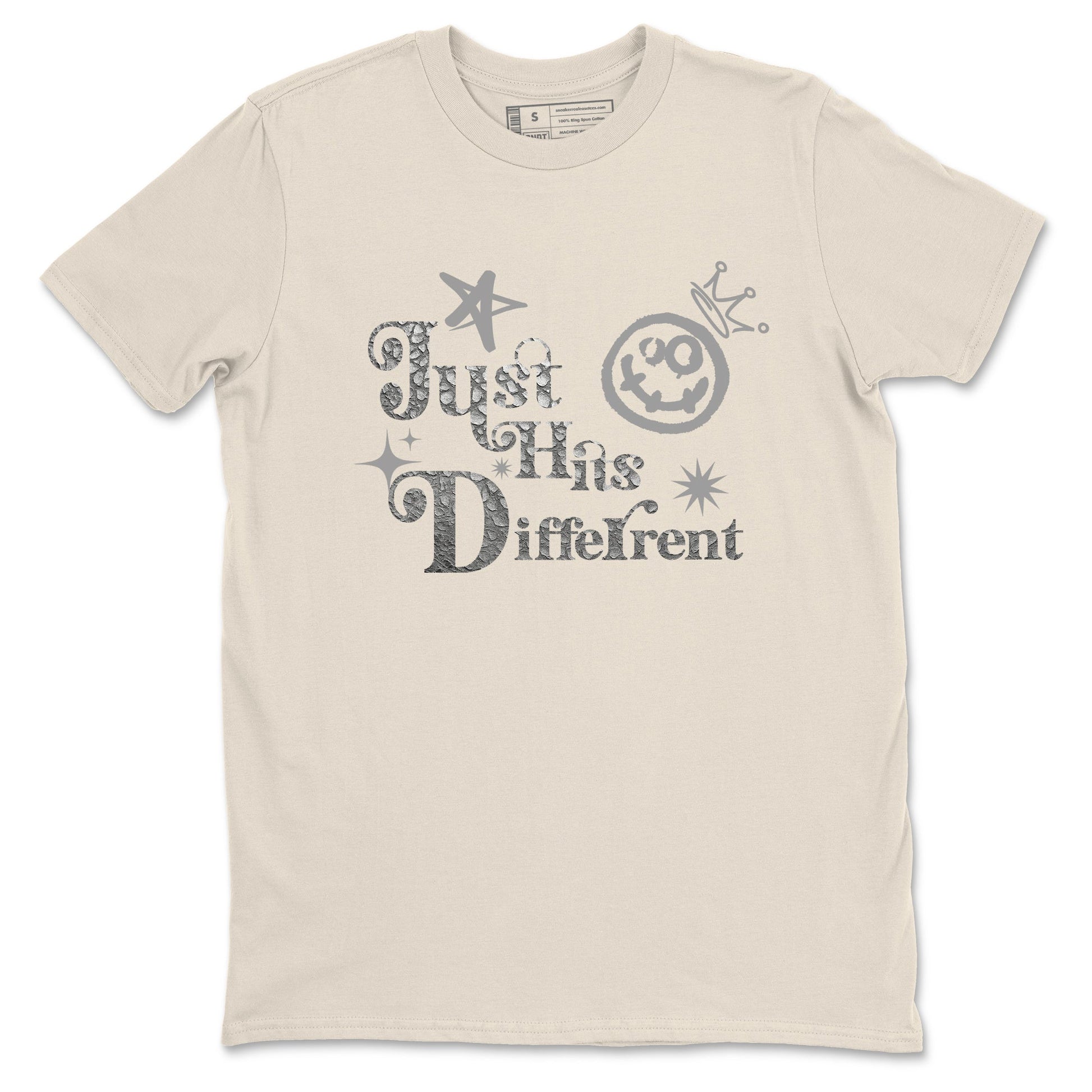 3s Sail and Cement Grey shirts to match jordans Just Hits Different sneaker match tees Air Jordan 3 Retro Sail and Cement Grey match shoes to clothes SNRT Sneaker Tees unisex cotton Natural 2 shirts