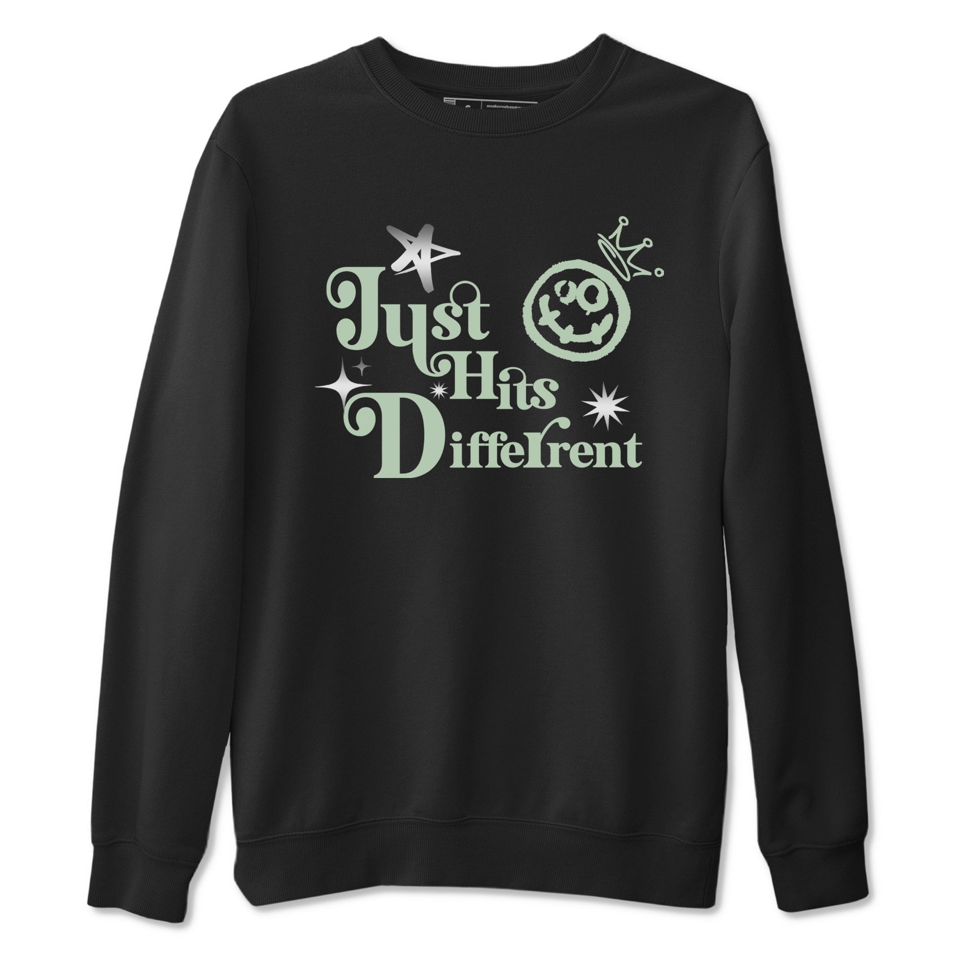 4s Abundance shirts to match jordans Just Hits Different sneaker match tees Air Jordan 4 Seafoam match shoes to clothes SNRT Sneaker Tees unisex cotton Black 2 shirts