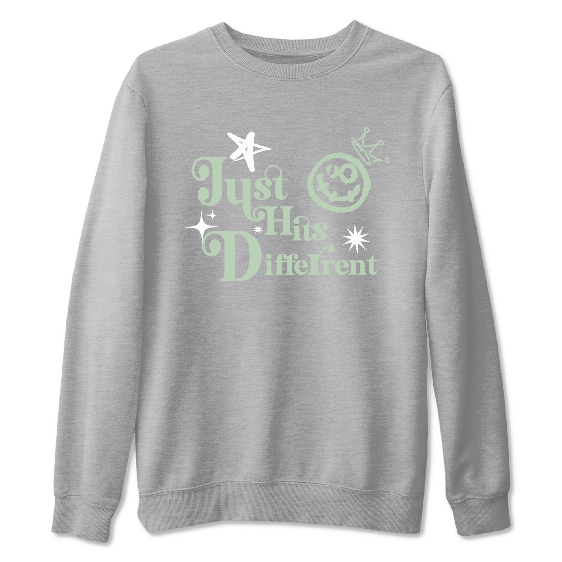 4s Abundance shirts to match jordans Just Hits Different sneaker match tees Air Jordan 4 Seafoam match shoes to clothes SNRT Sneaker Tees unisex cotton Heather Grey 2 shirts