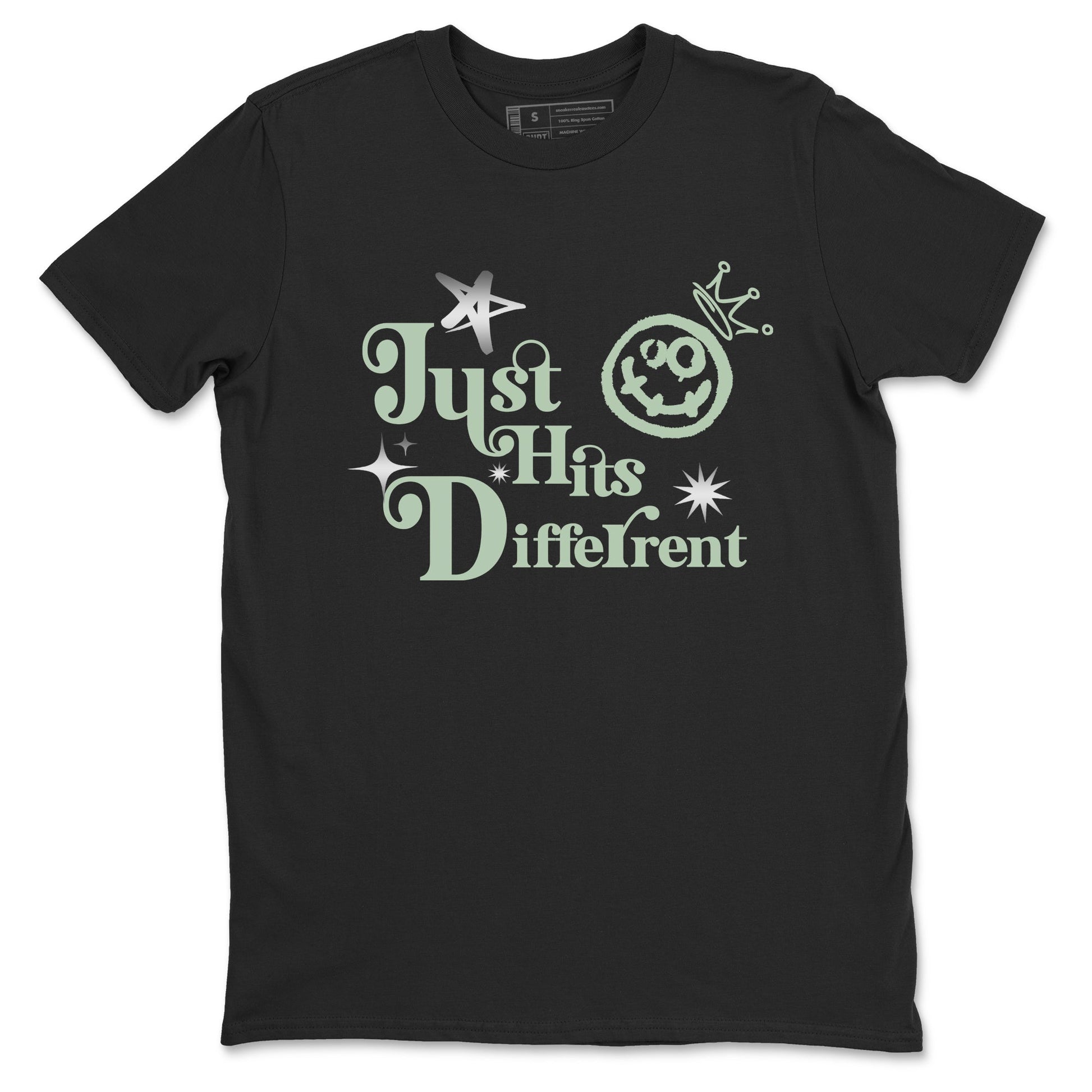 4s Abundance shirts to match jordans Just Hits Different sneaker match tees Air Jordan 4 Seafoam match shoes to clothes SNRT Sneaker Tees unisex cotton Black 2 shirts
