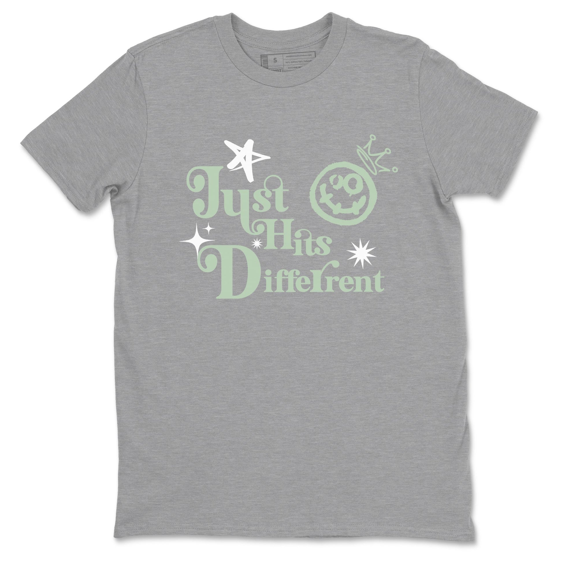 4s Abundance shirts to match jordans Just Hits Different sneaker match tees Air Jordan 4 Seafoam match shoes to clothes SNRT Sneaker Tees unisex cotton Heather Grey 2 shirts