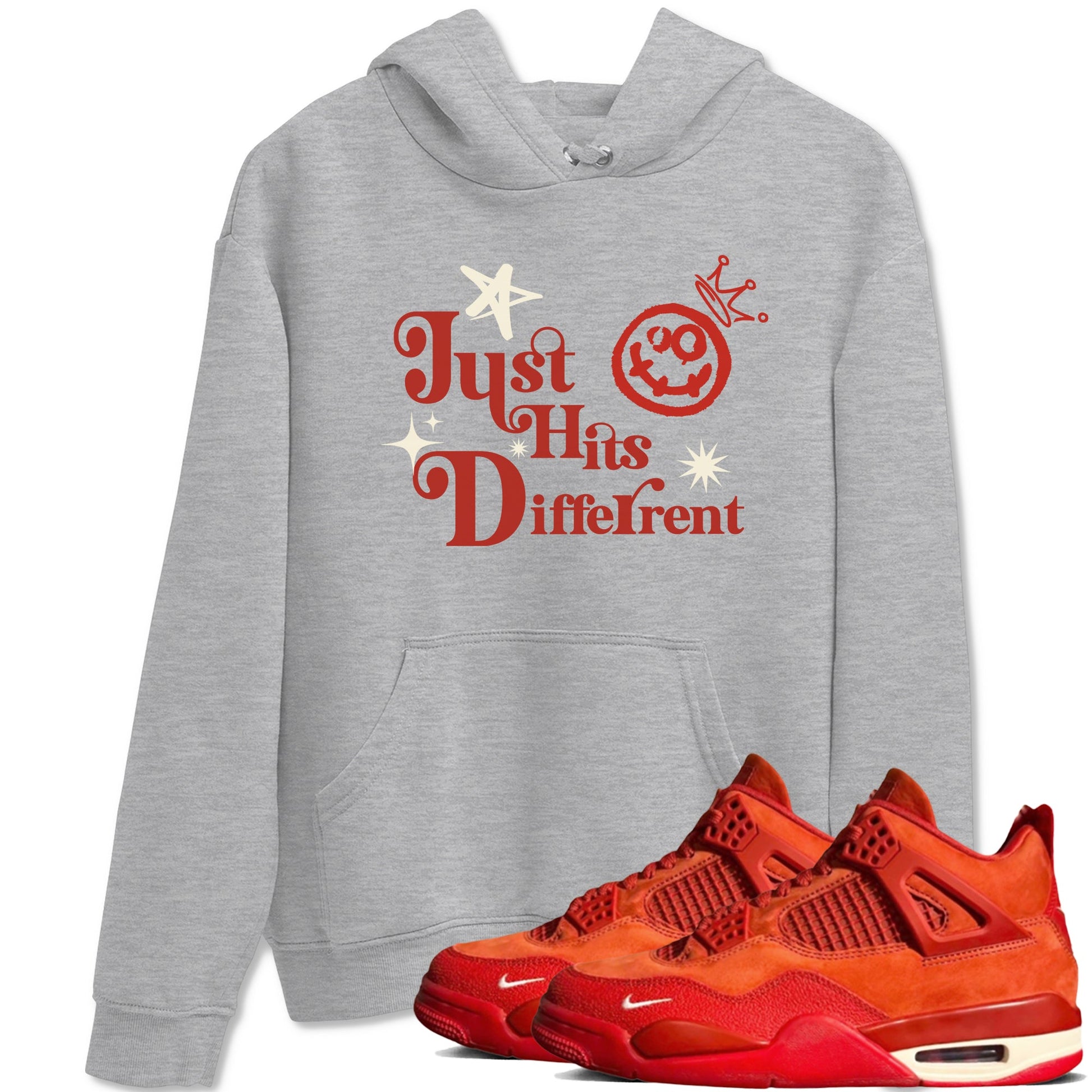 4s Brick By Brick shirts to match jordans Just Hits Different sneaker match tees Air Jordan 4 Nigel match shoes to clothes SNRT Sneaker Tees unisex cotton Heather Grey 1 shirts