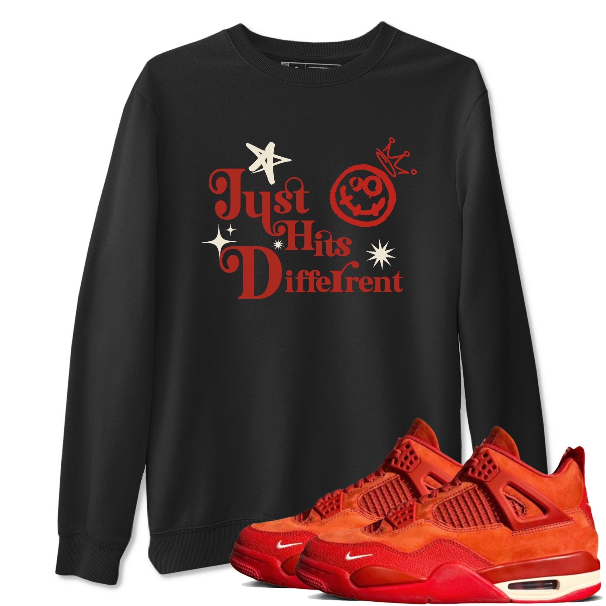 4s Brick By Brick shirts to match jordans Just Hits Different sneaker match tees Air Jordan 4 Nigel match shoes to clothes SNRT Sneaker Tees unisex cotton Black 1 shirts